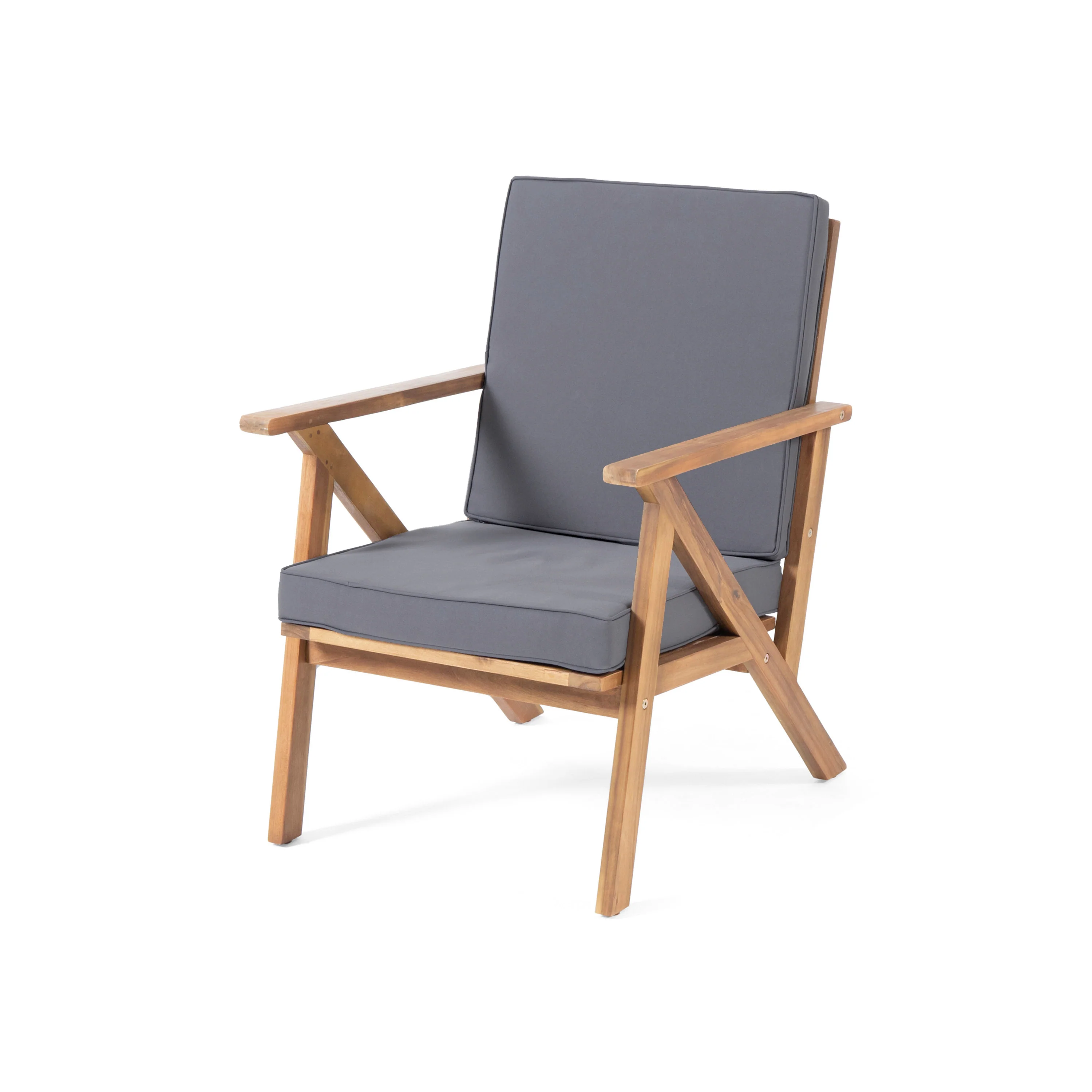 Manarola Outdoor 8 Seater Acacia Wood Chat Set with Coffee Table - furnishings