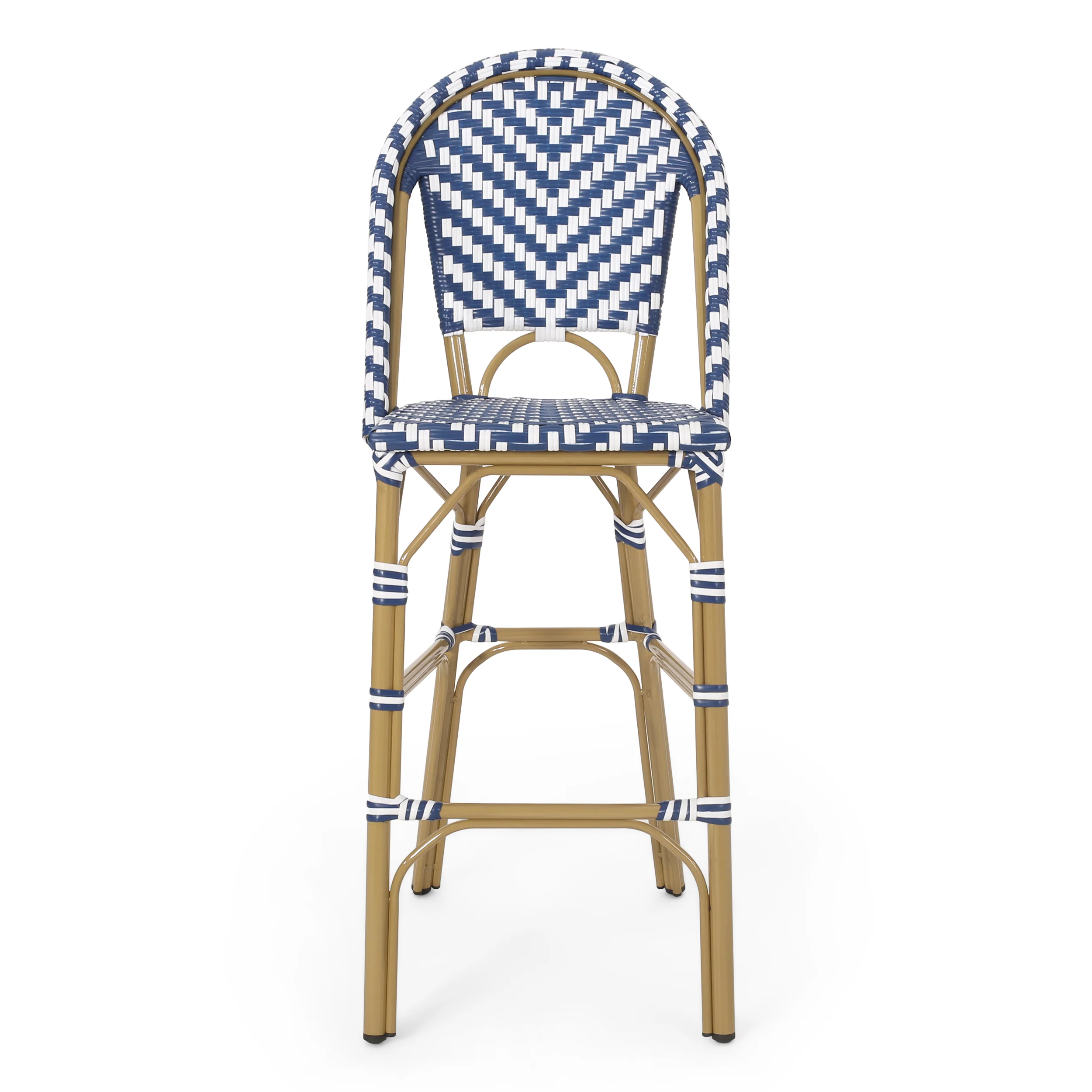 Grelton Outdoor Aluminum French Barstools, Set of 4 - furnishings