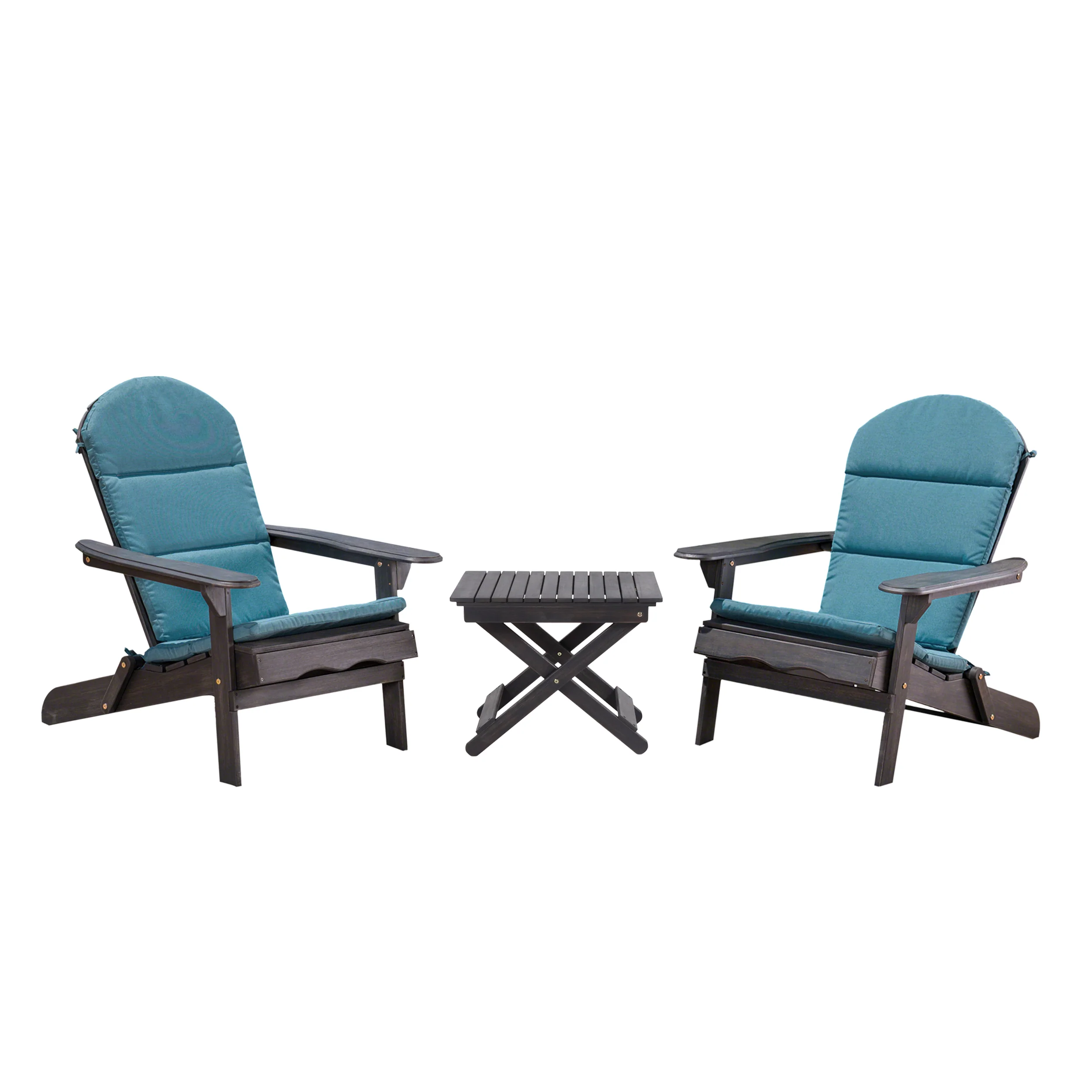 Reed Outdoor 2 Seater Acacia Wood Chat Set with Water Resistant Cushions - furnishings