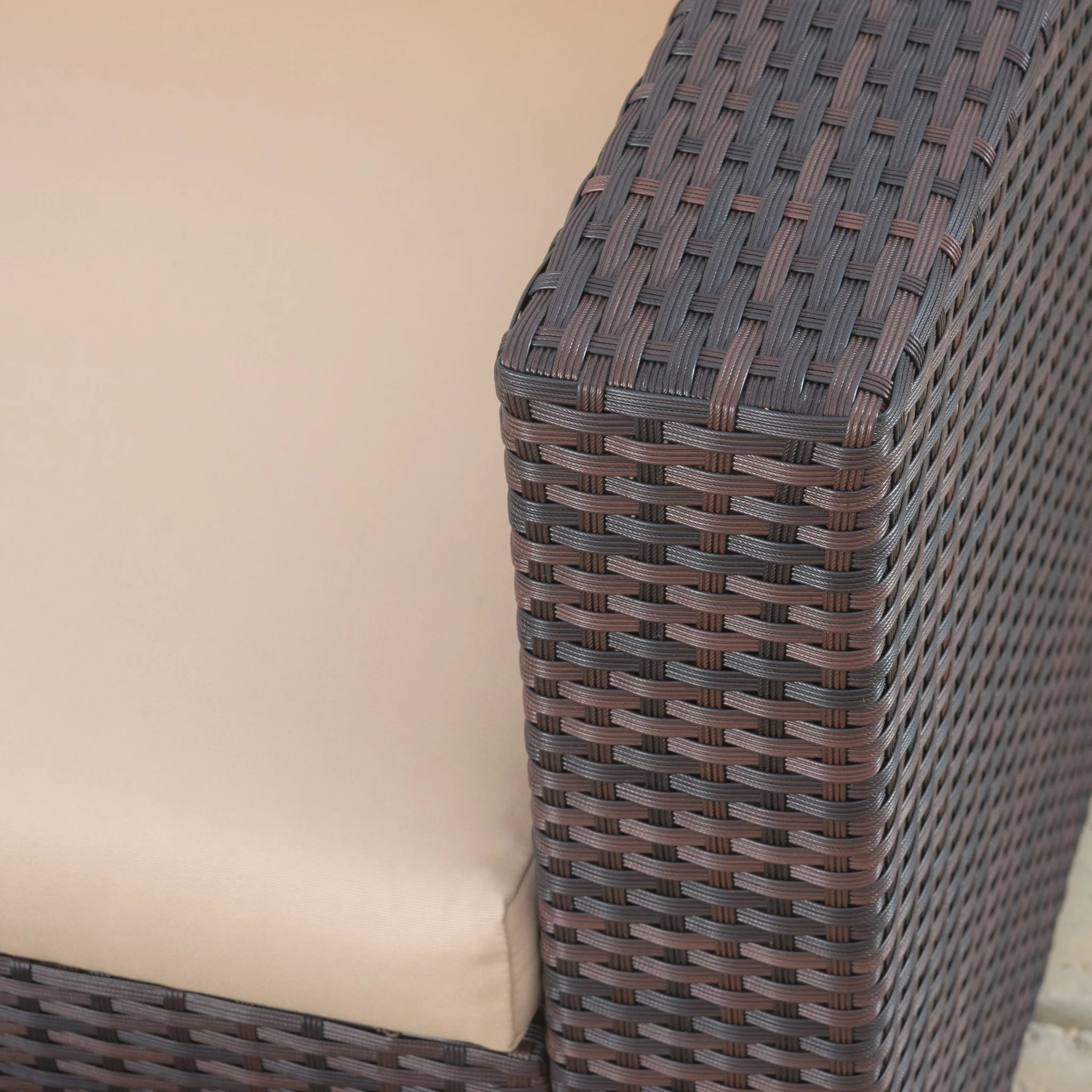 Westlake Outdoor Brown PE Wicker Sofa Club Chairs (Set of 2) - furnishings