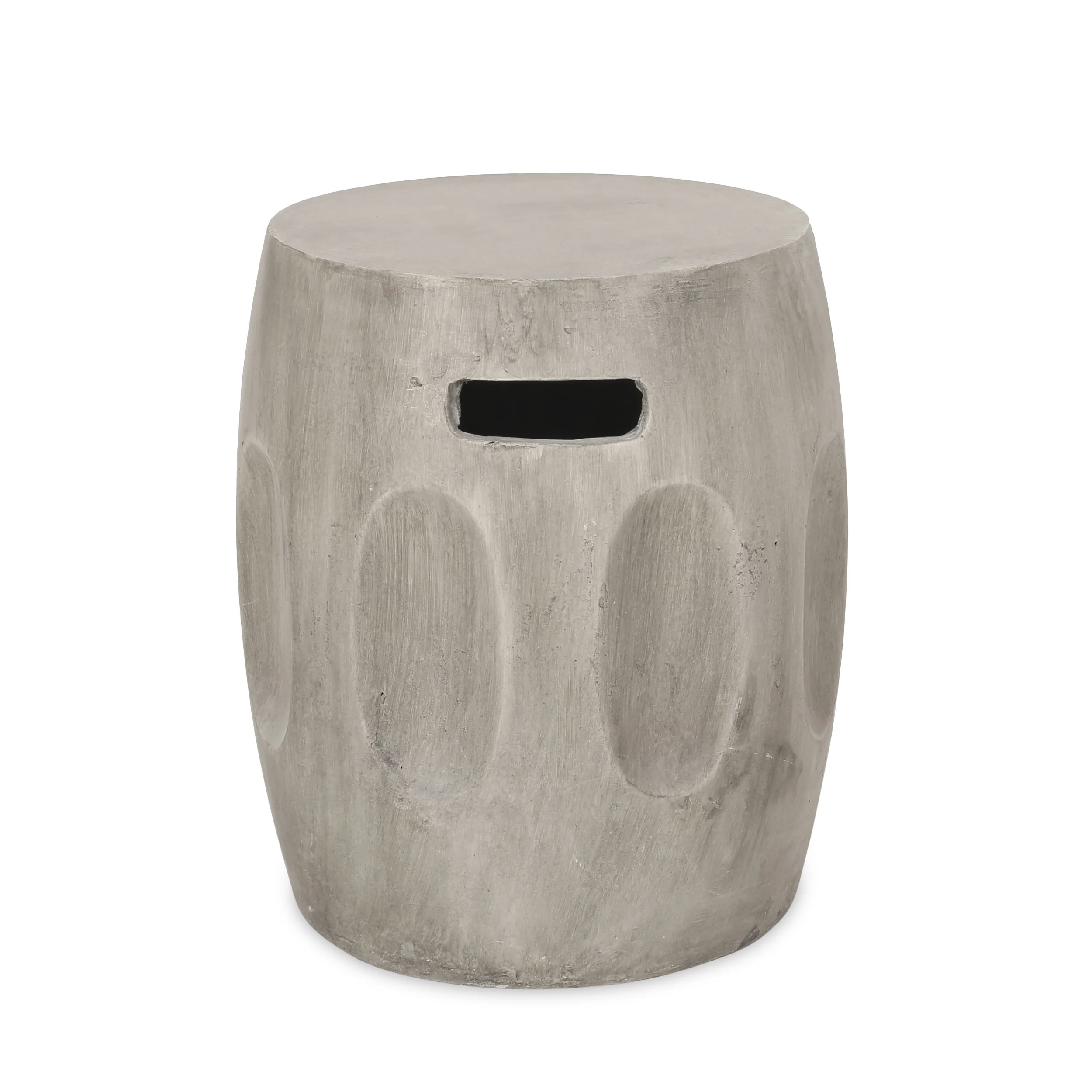 Riggs Outdoor Contemporary Lightweight Concrete Accent Side Table - furnishings