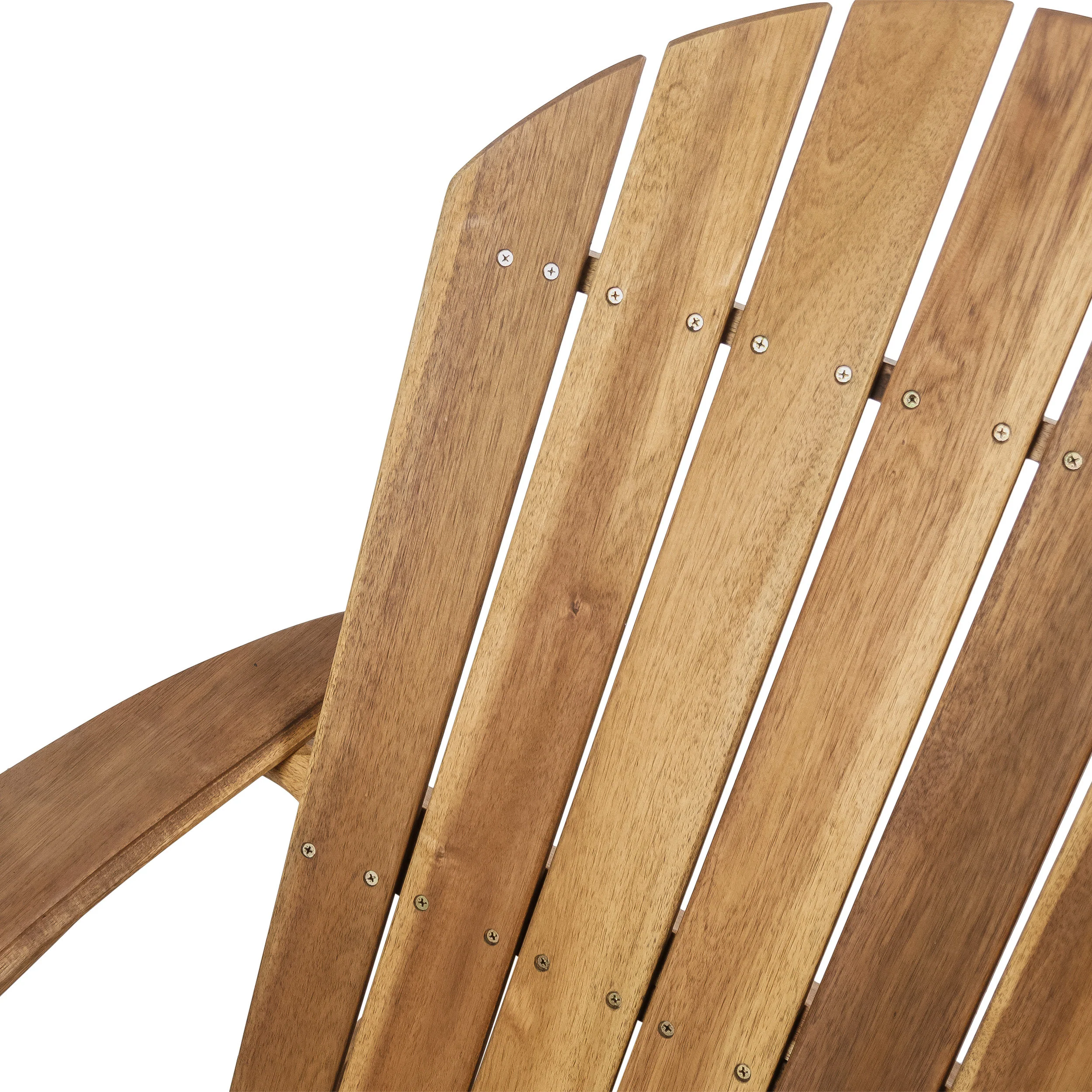 Vivian Outdoor Acacia Wood Adirondack Loveseat - furnishings