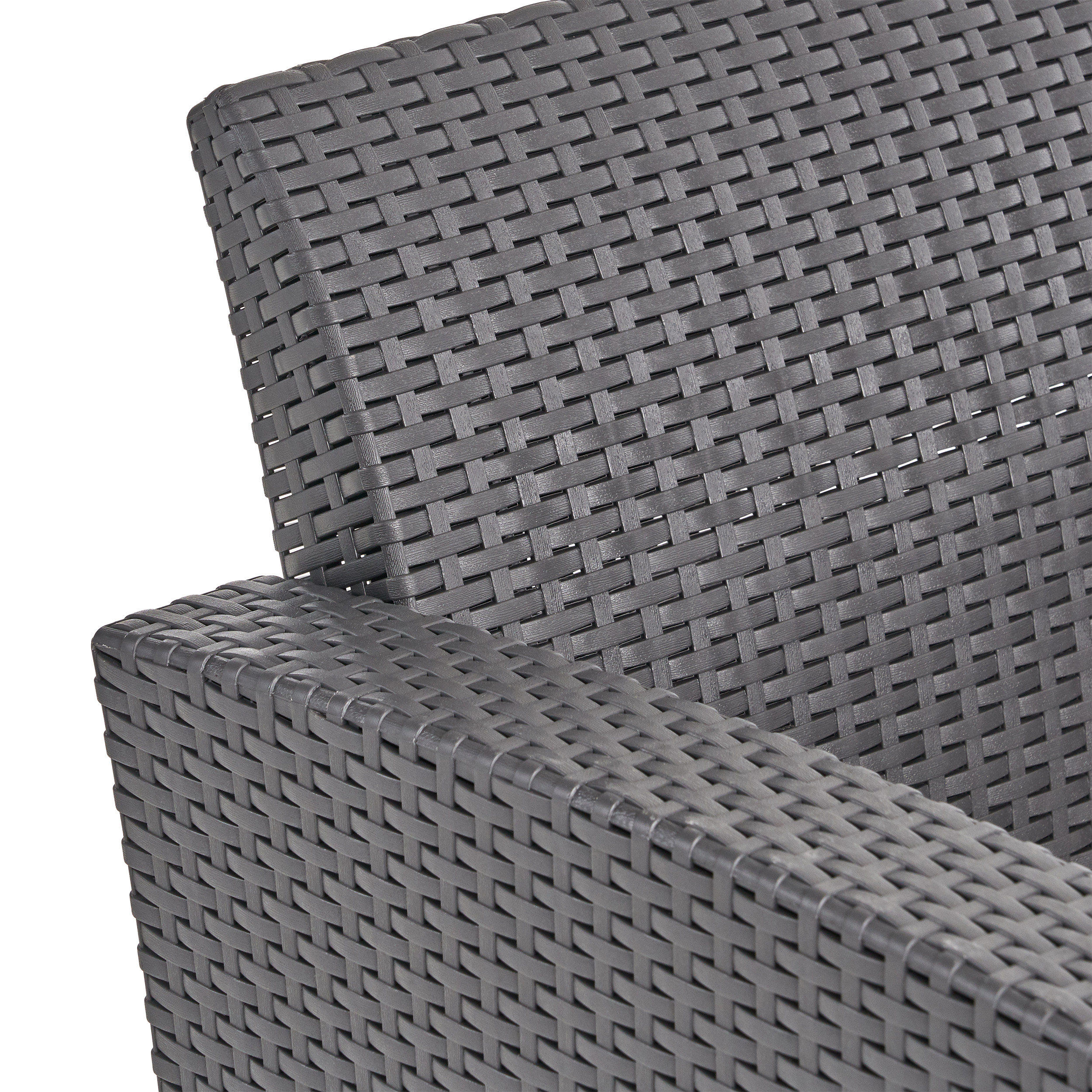 Ollie Outdoor 2-Seater Wicker Print Club Chair Chat Set with Fire Pit - furnishings