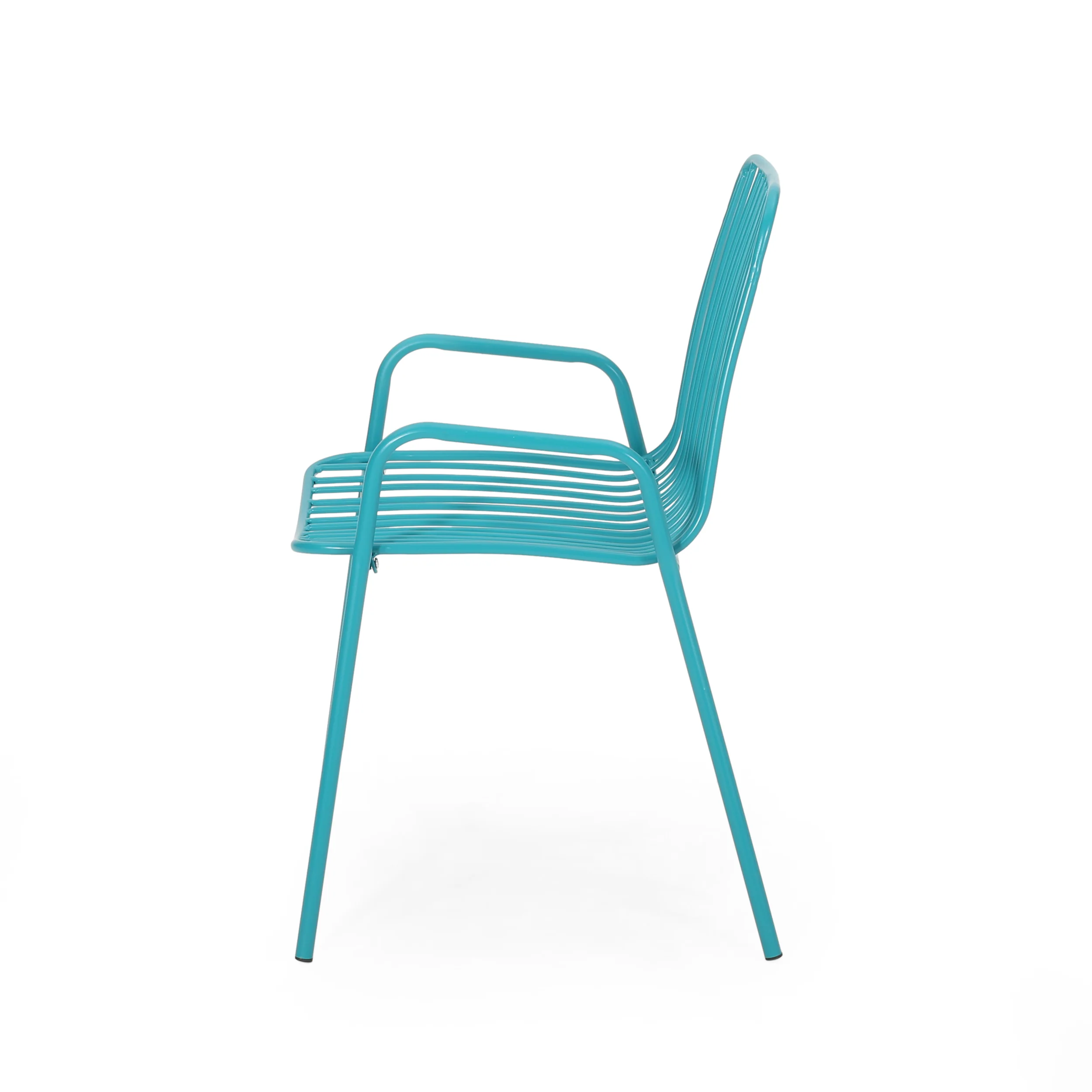 Ashwood Outdoor Modern Iron Club Chair (Set of 2) - furnishings