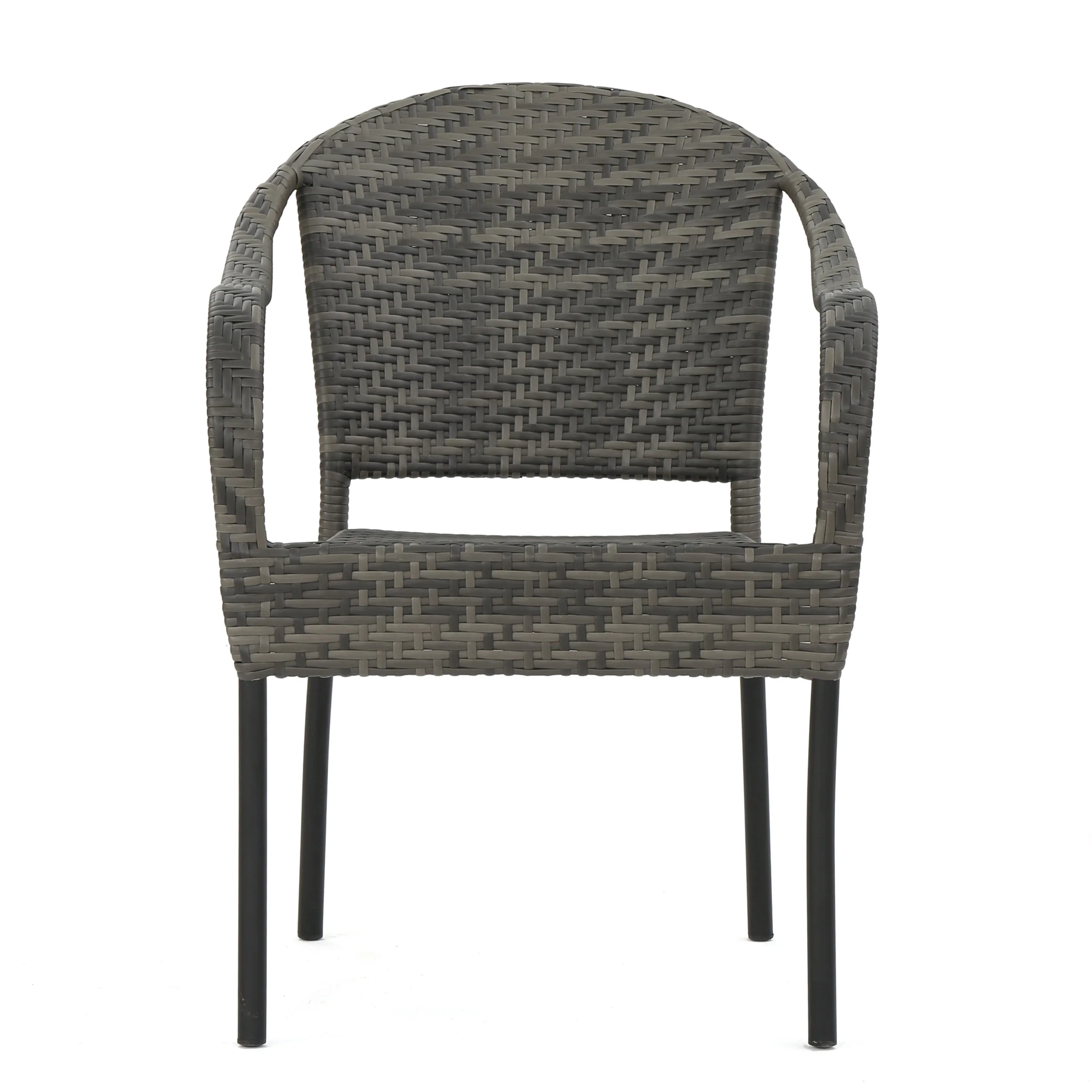 Livingston Outdoor Grey Wicker Chair (Set of 2) - furnishings