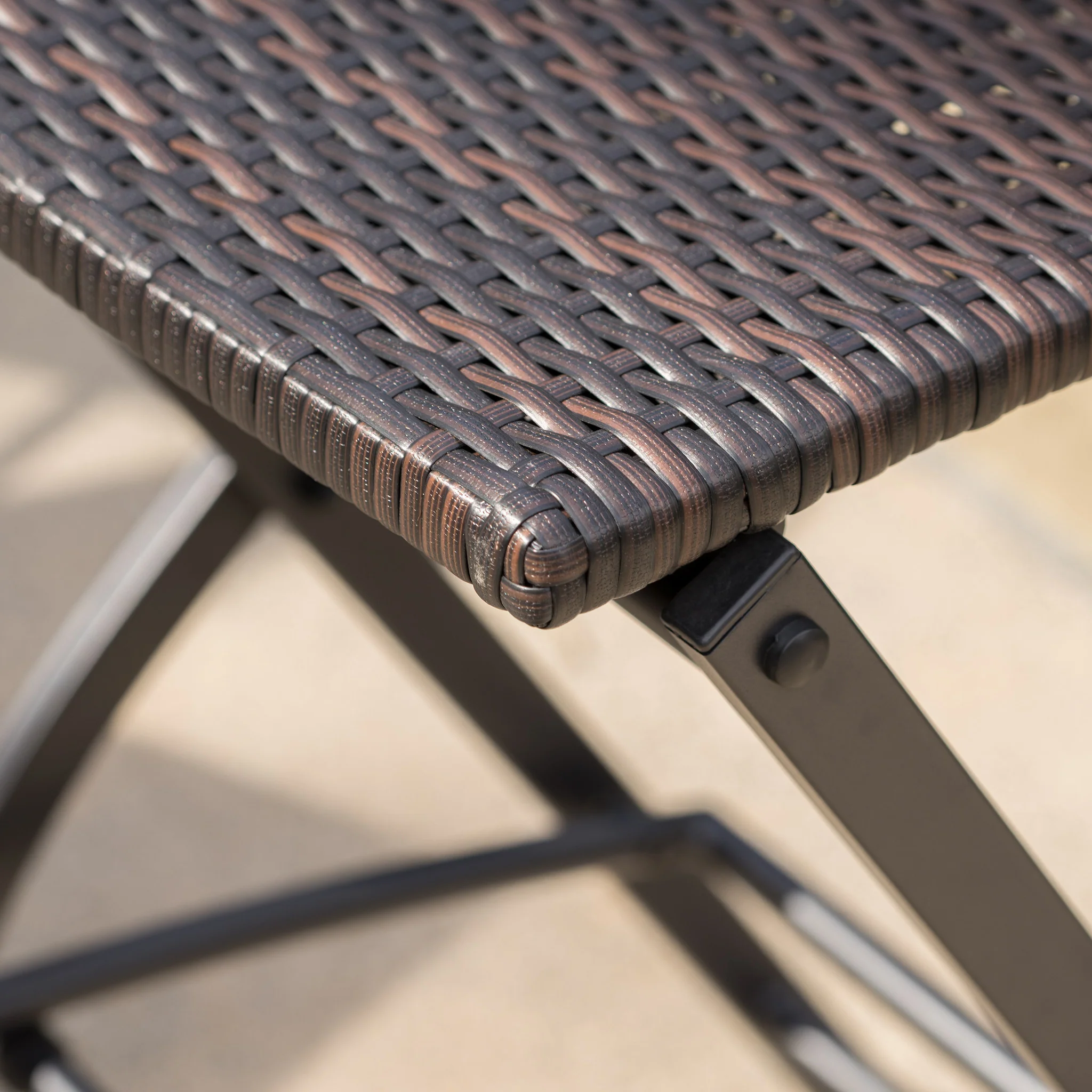 Marinelli Outdoor Multibrown Wicker 28-Inch Barstools (Set of 4) - furnishings
