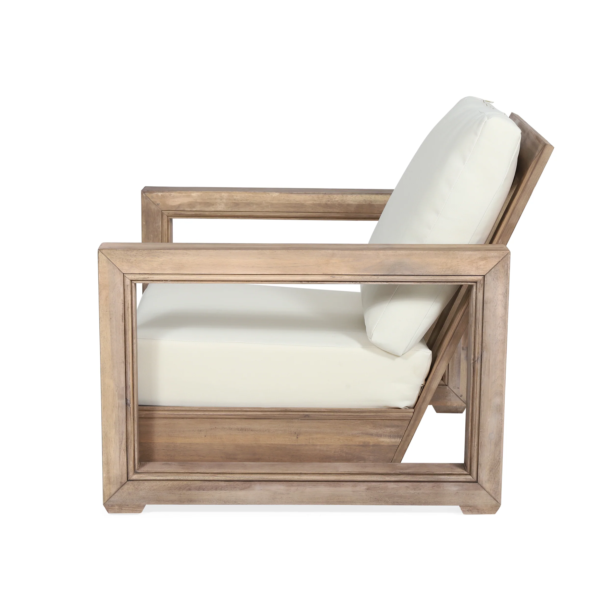 Andrae Outdoor Acacia Wood Club Chairs (Set of 2) - furnishings