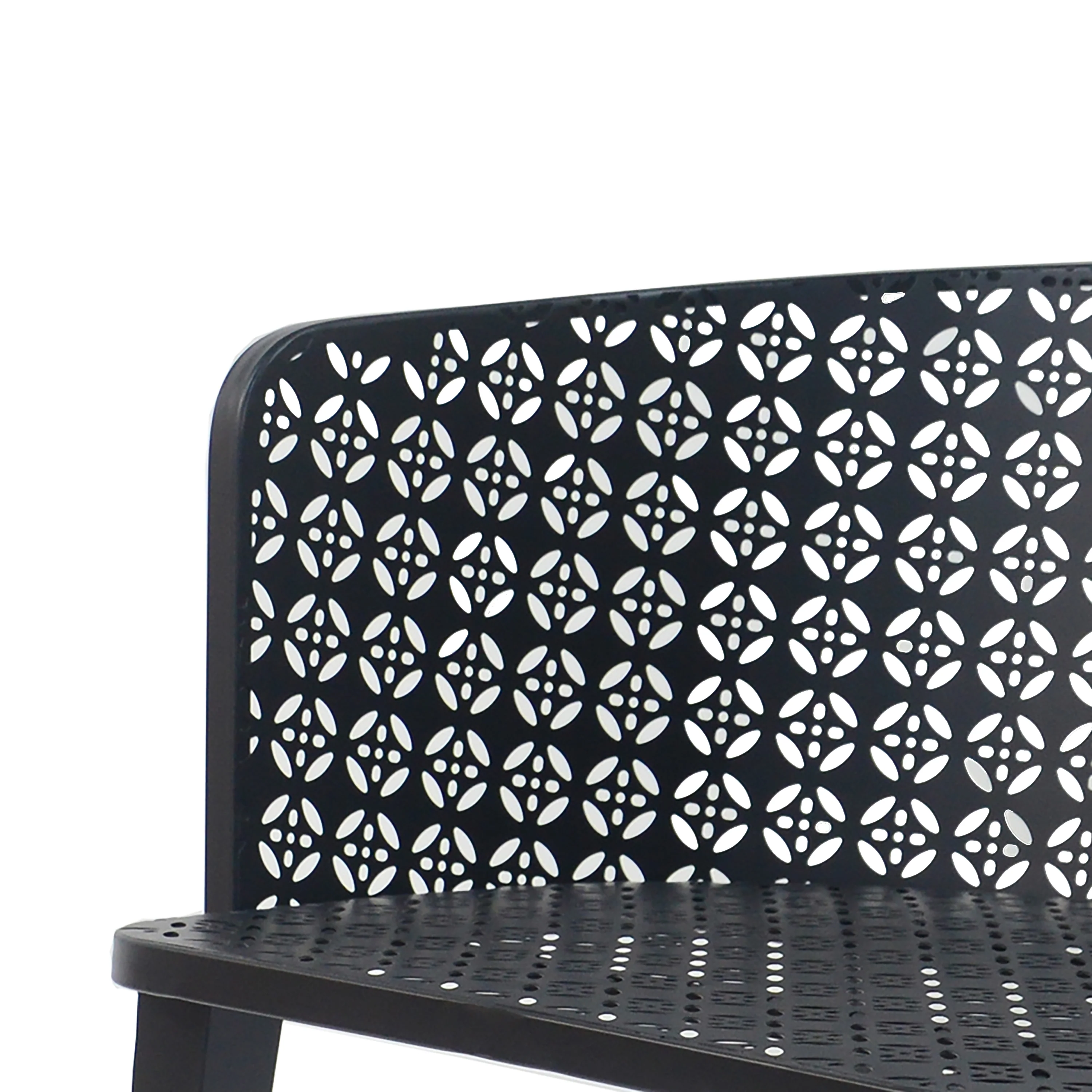 Caspiane Outdoor Patio Dining Chairs with Iron Frame - furnishings