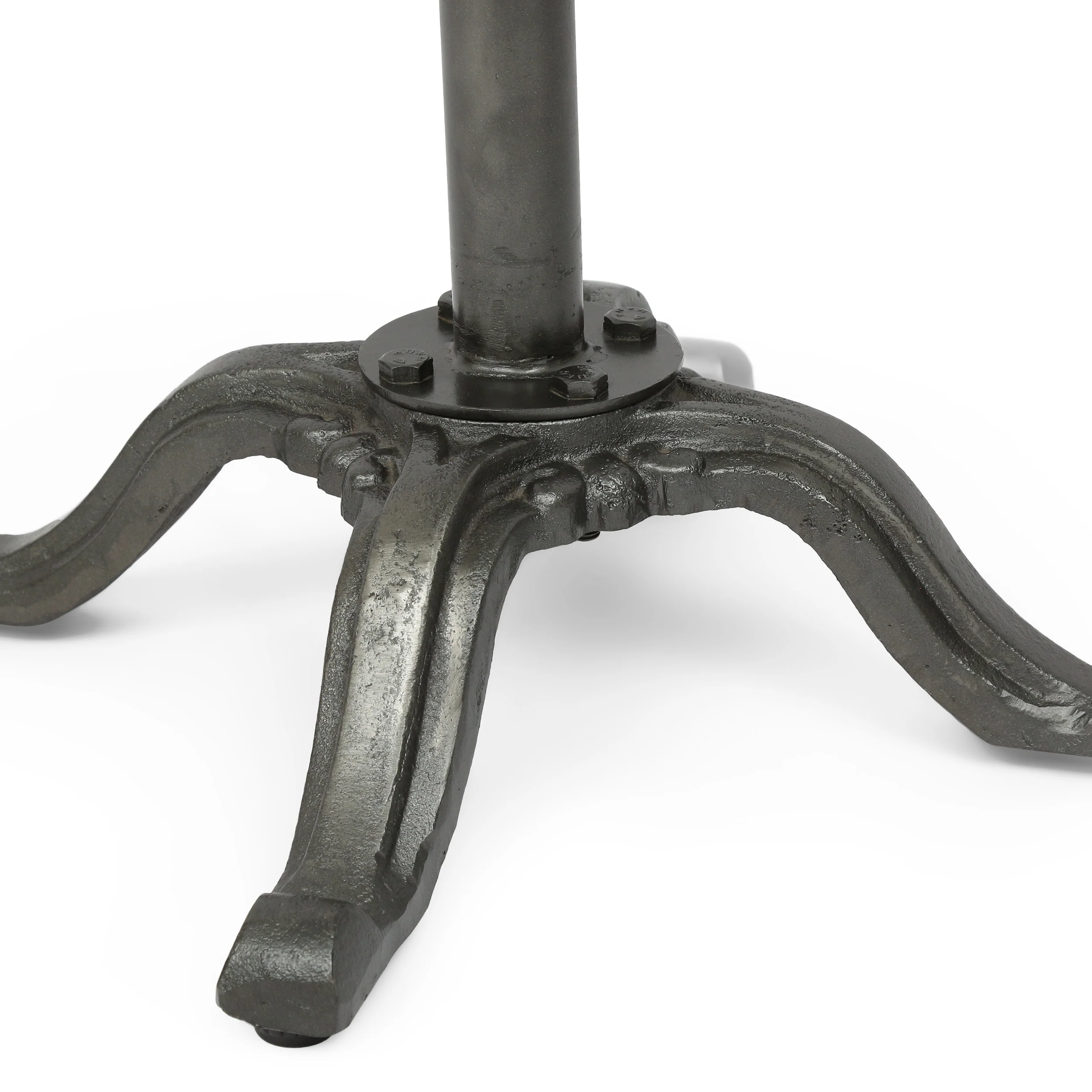 Laymon Industrial Handcrafted Cast Iron Saddle Seat Barstool - furnishings