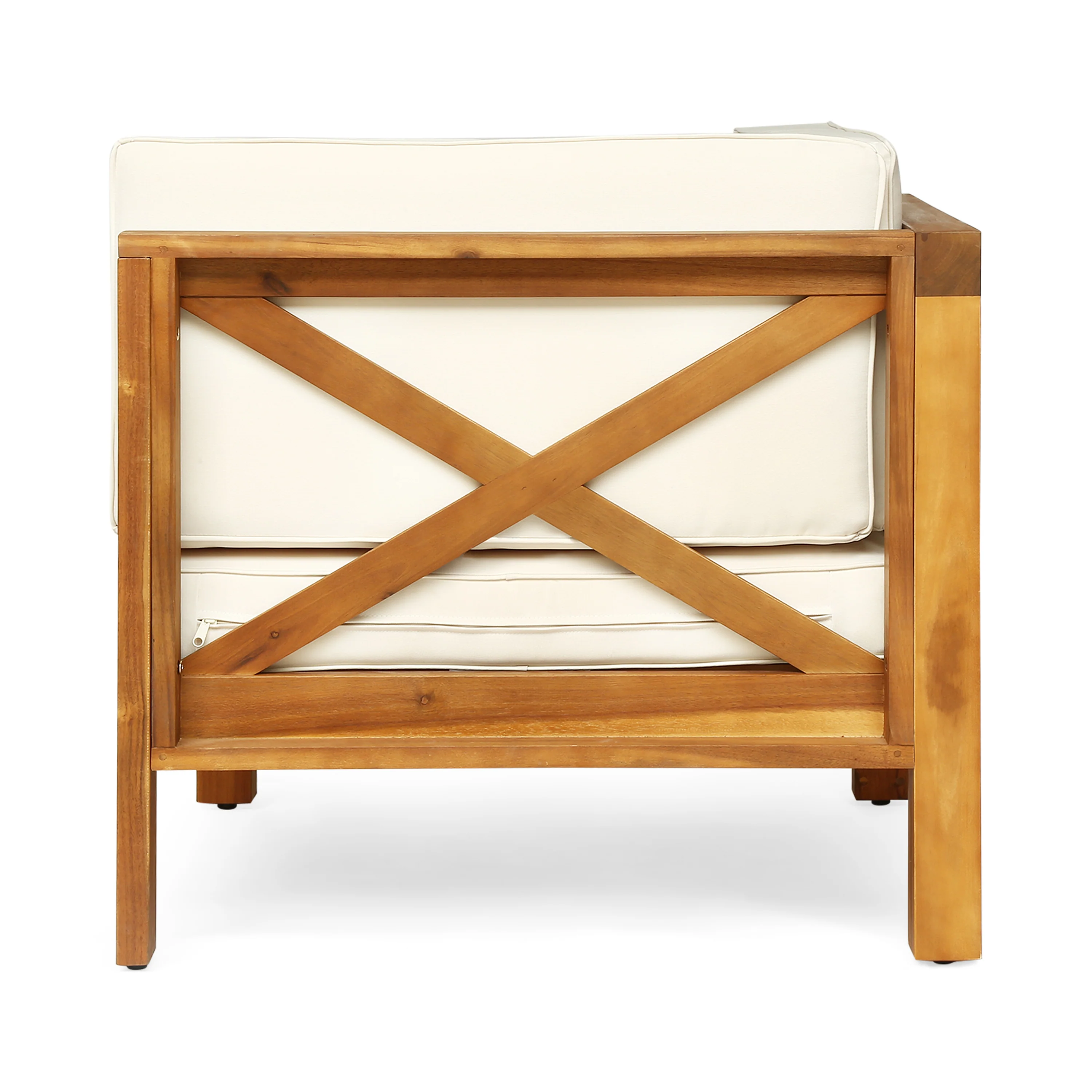 Brava Outdoor Modular Acacia Wood Sofa with Cushions - furnishings