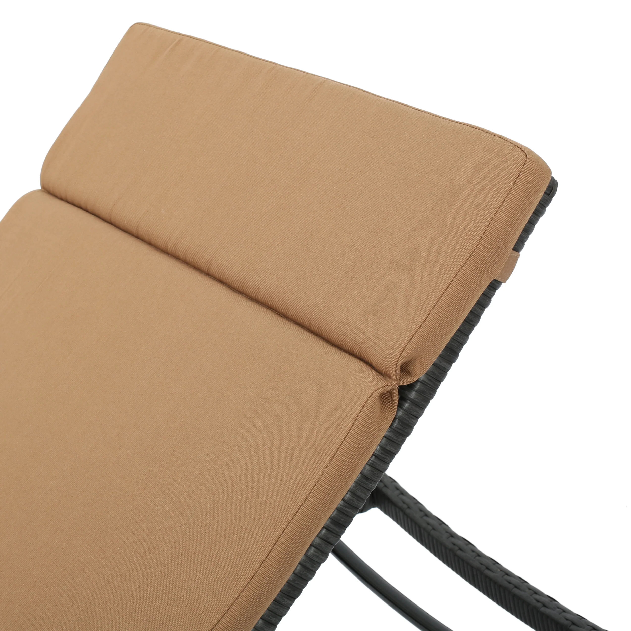 Nassau Outdoor Grey Wicker Adjustable Chaise Lounge with Cushion (Set of 2) - furnishings