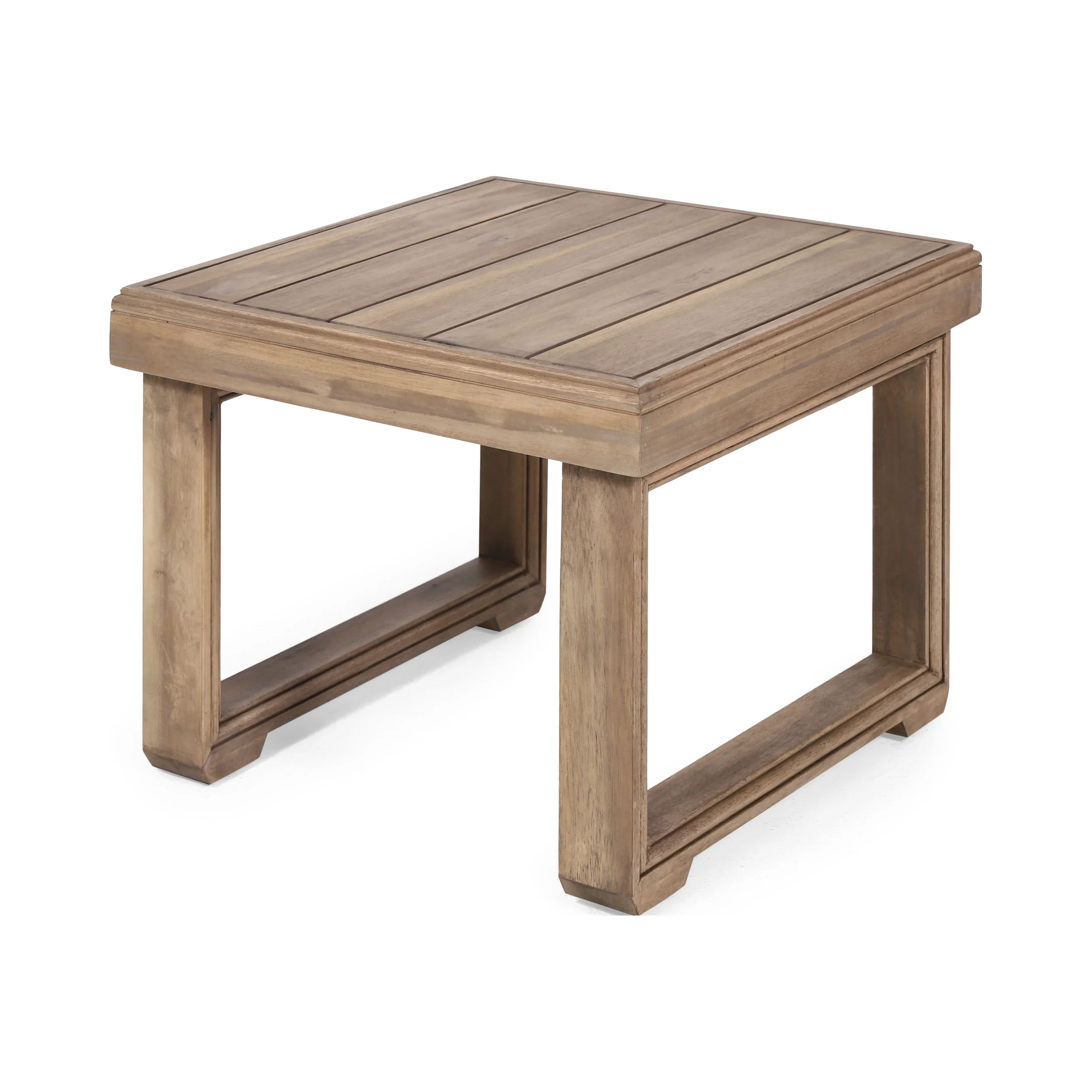 Andrae Outdoor Acacia Wood Side Table - furnishings
