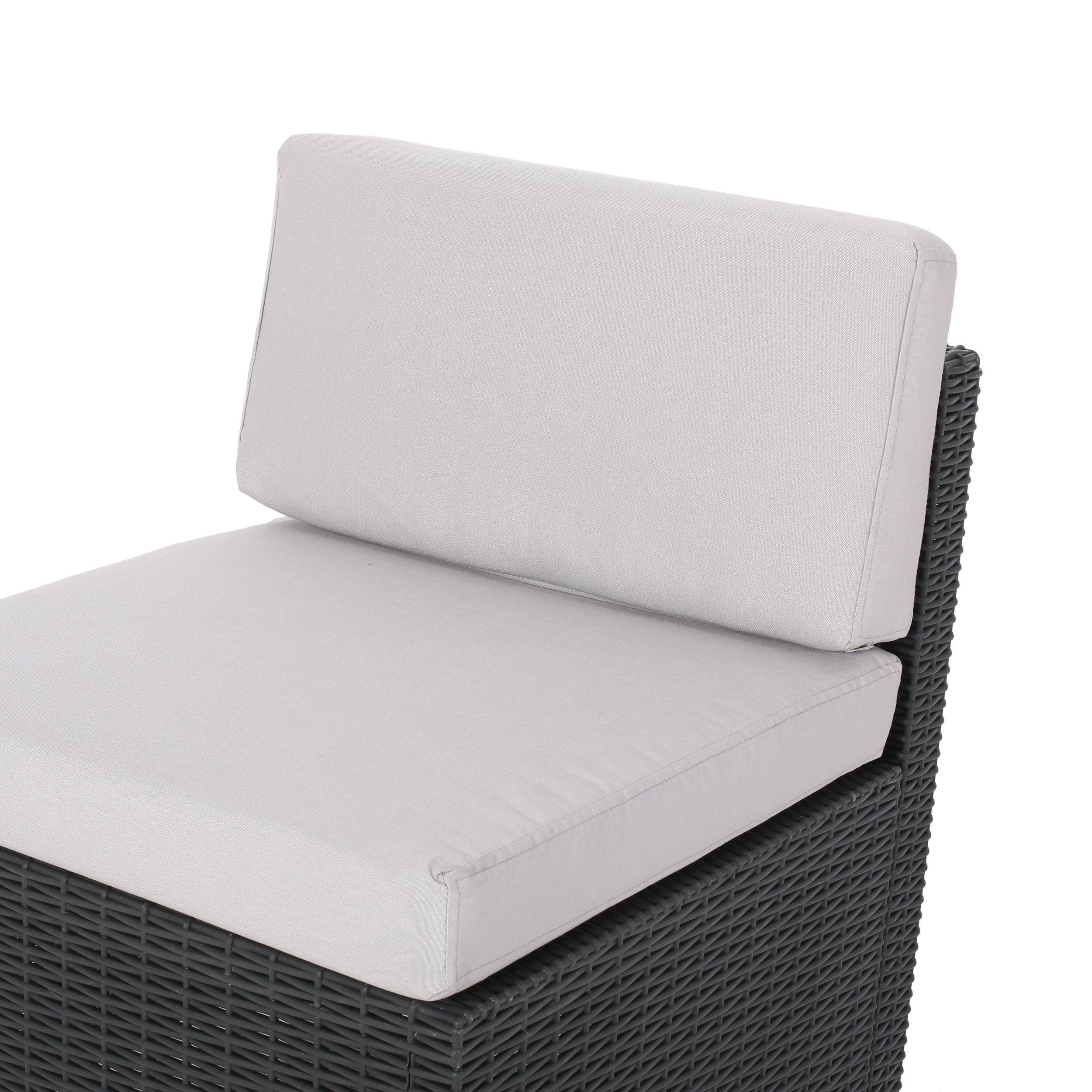 Riley Outdoor All Weather Faux Wicker 5 Seater Sectional Sofa Set with Cushions - furnishings