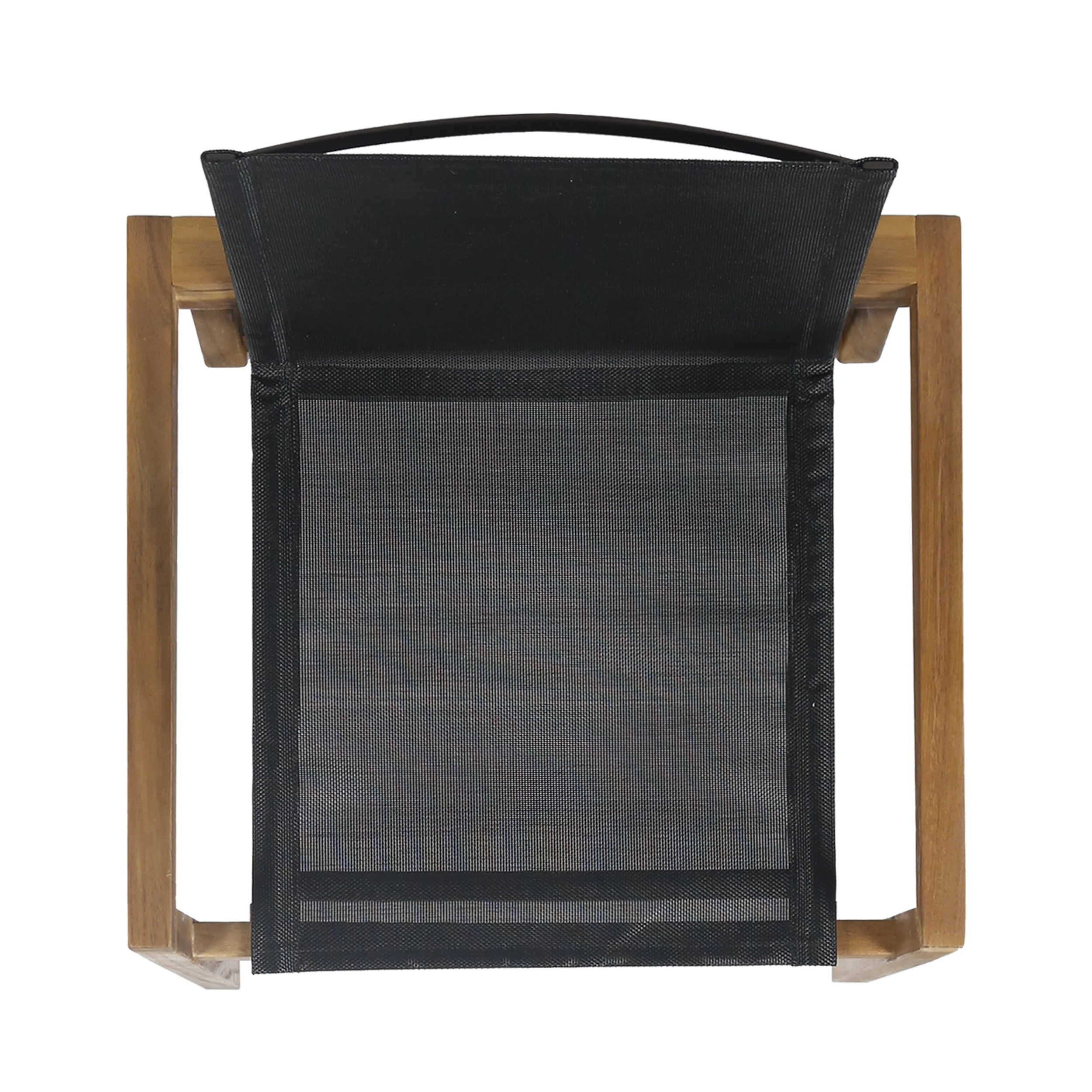Jimmy Outdoor Acacia Wood and Mesh Dining Chairs (Set of 2) - furnishings