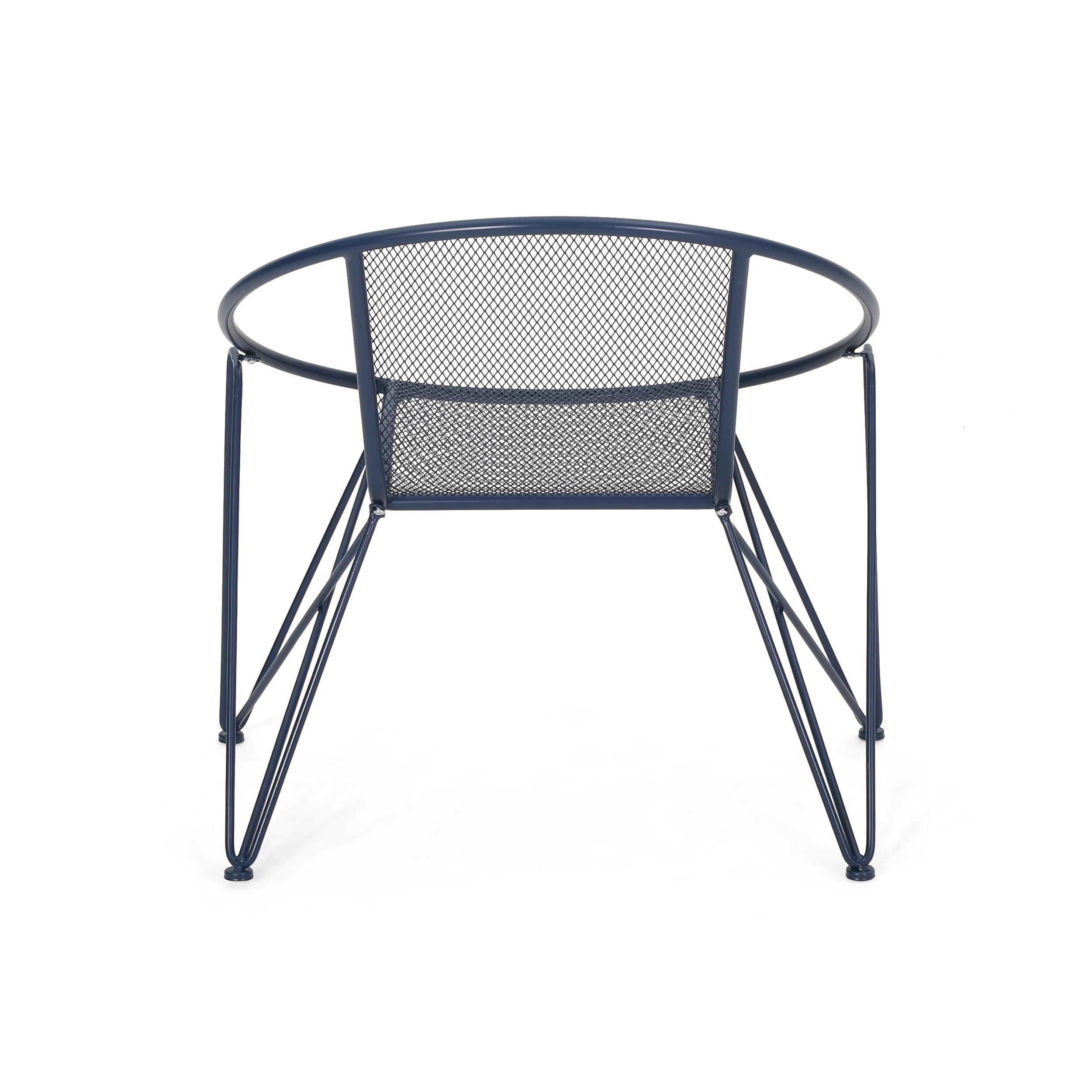 Graham Modern Outdoor Iron Club Chair (Set of 2) - furnishings