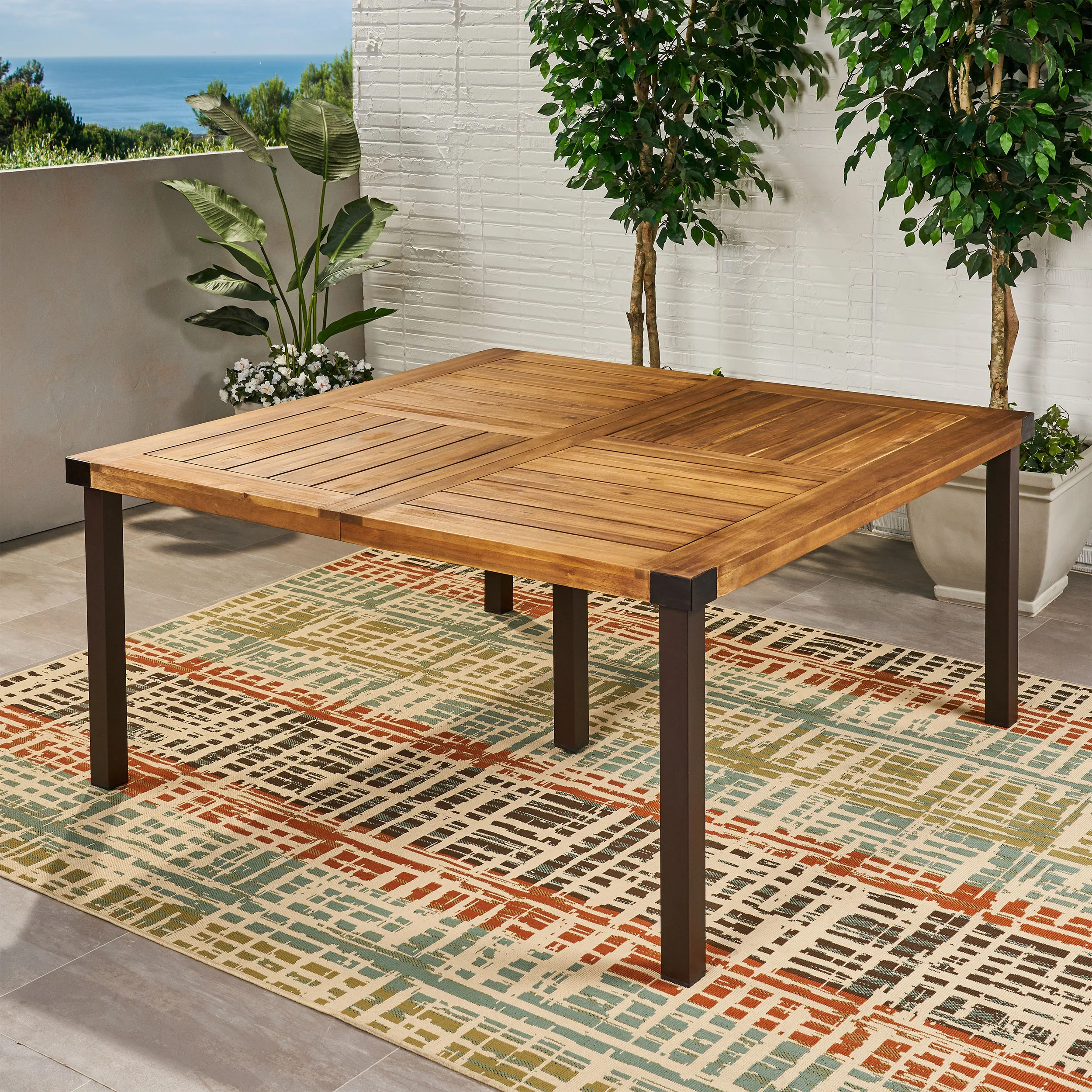 Maggie Outdoor Acacia Wood Dining Table - furnishings