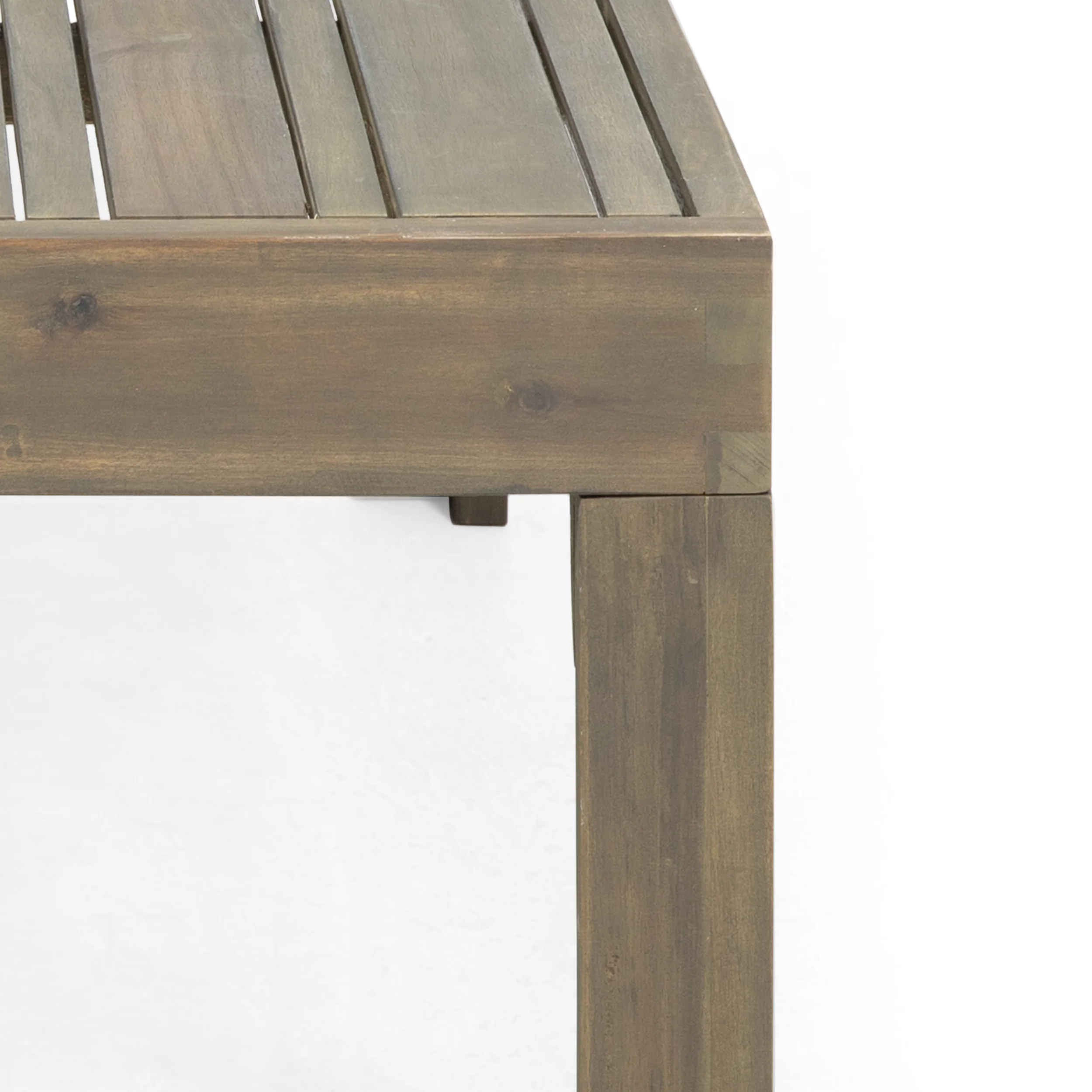 Allegra Outdoor Acacia Wood and Wicker Loveseat and Coffee Table Set with Cushions - furnishings