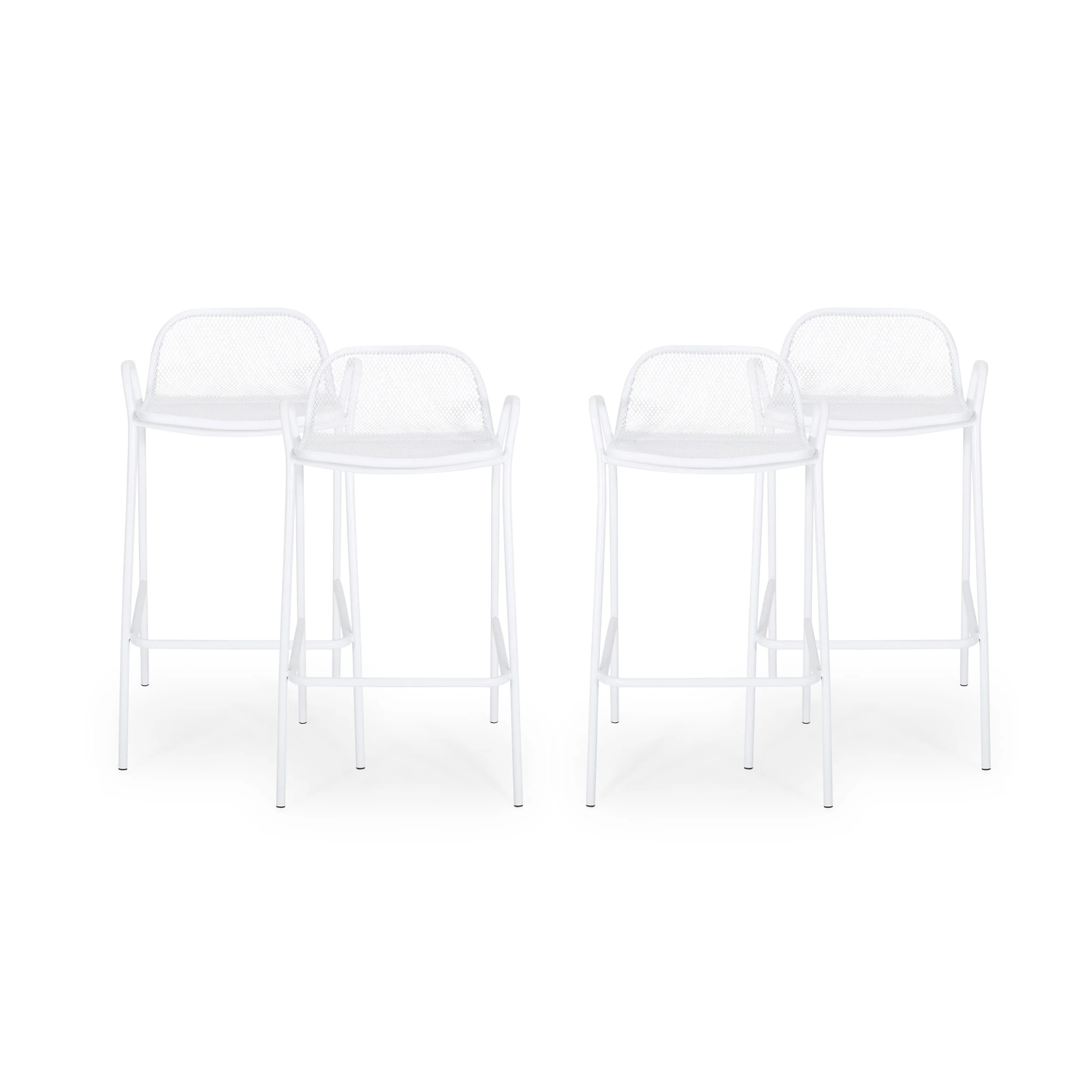 Linda Modern Iron Barstool (Set of 4) - furnishings