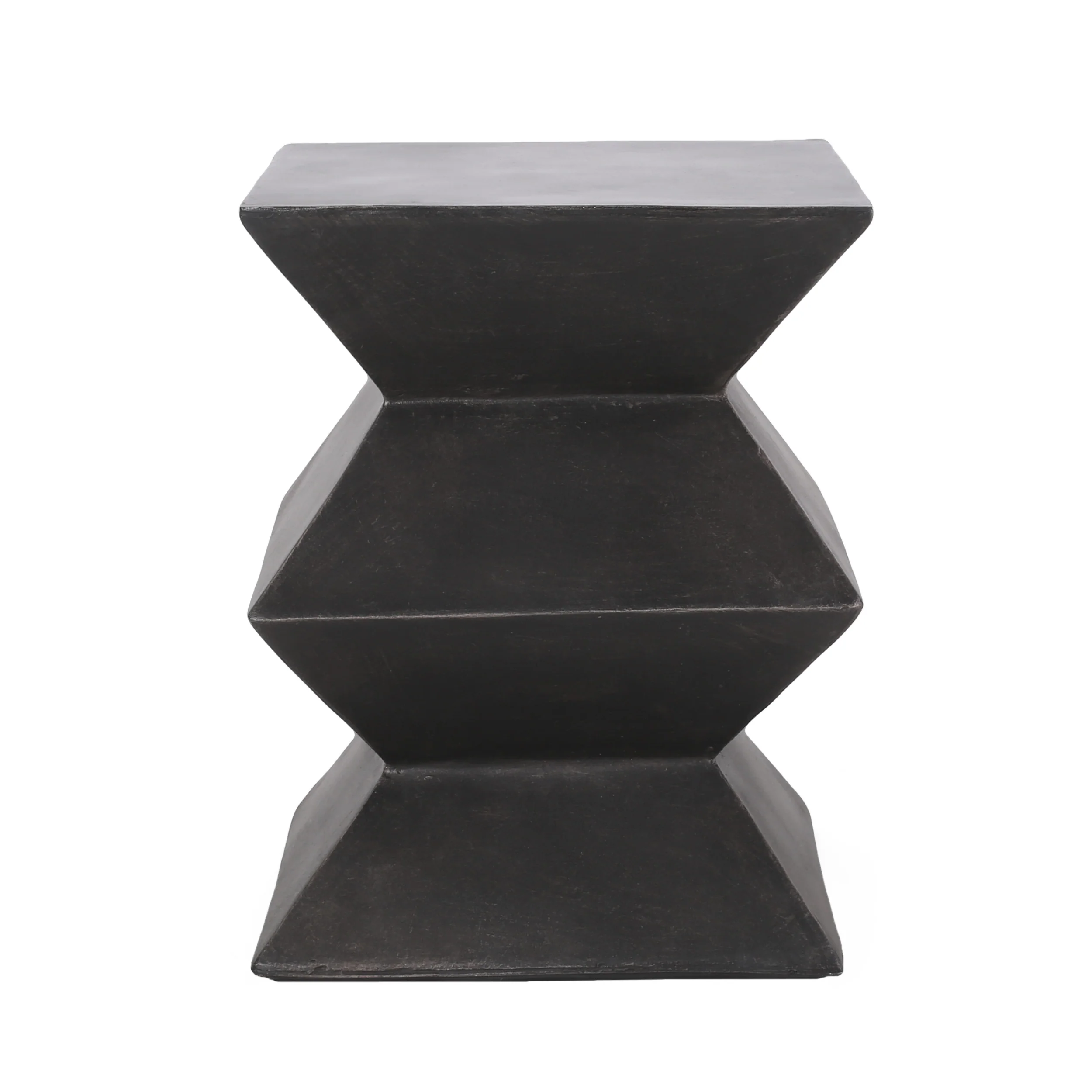 Chellis Outdoor Lightweight Concrete Side Table, Antique Copper - furnishings
