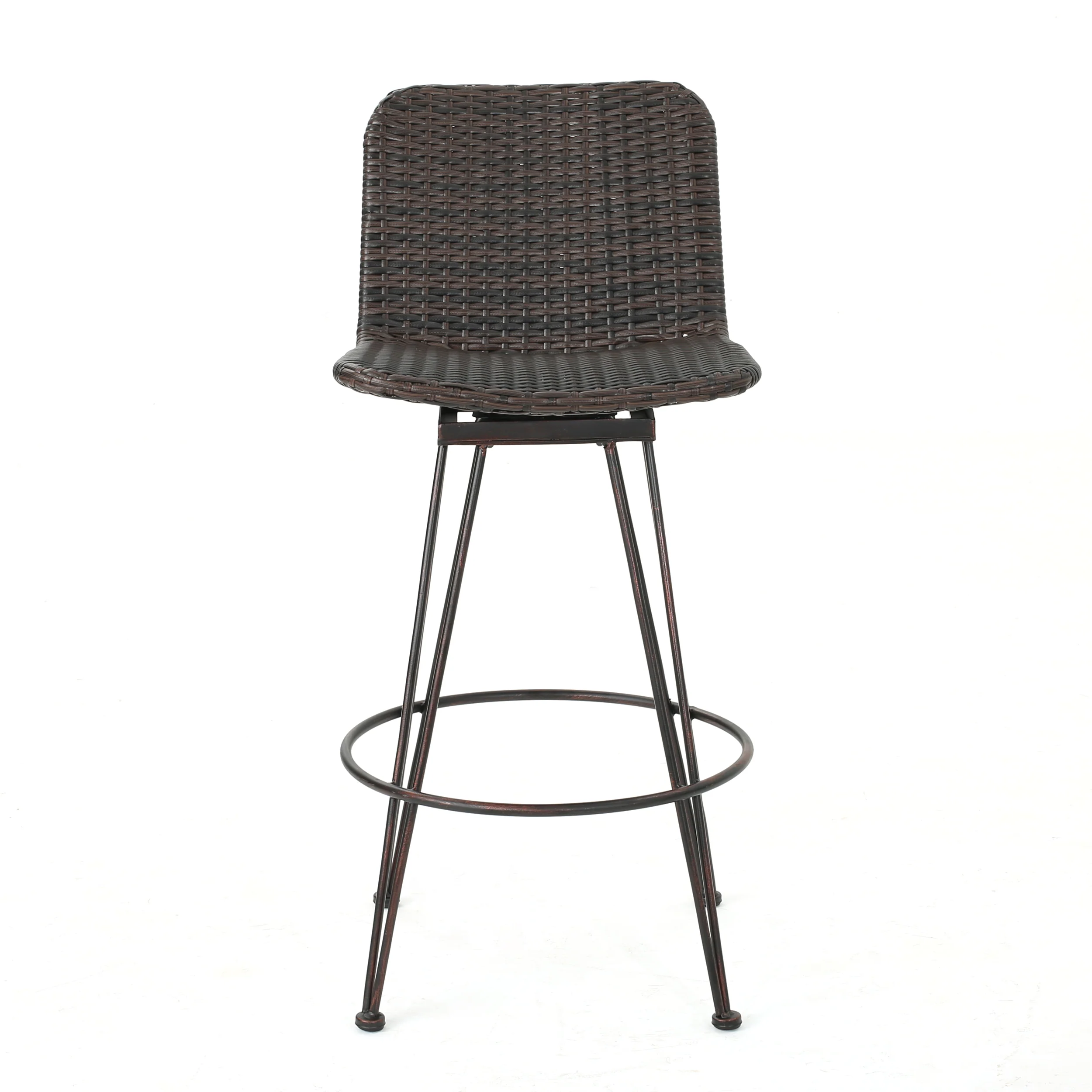Avy Outdoor Modern Industrial 3 Piece Acacia Wood Bar Set - furnishings