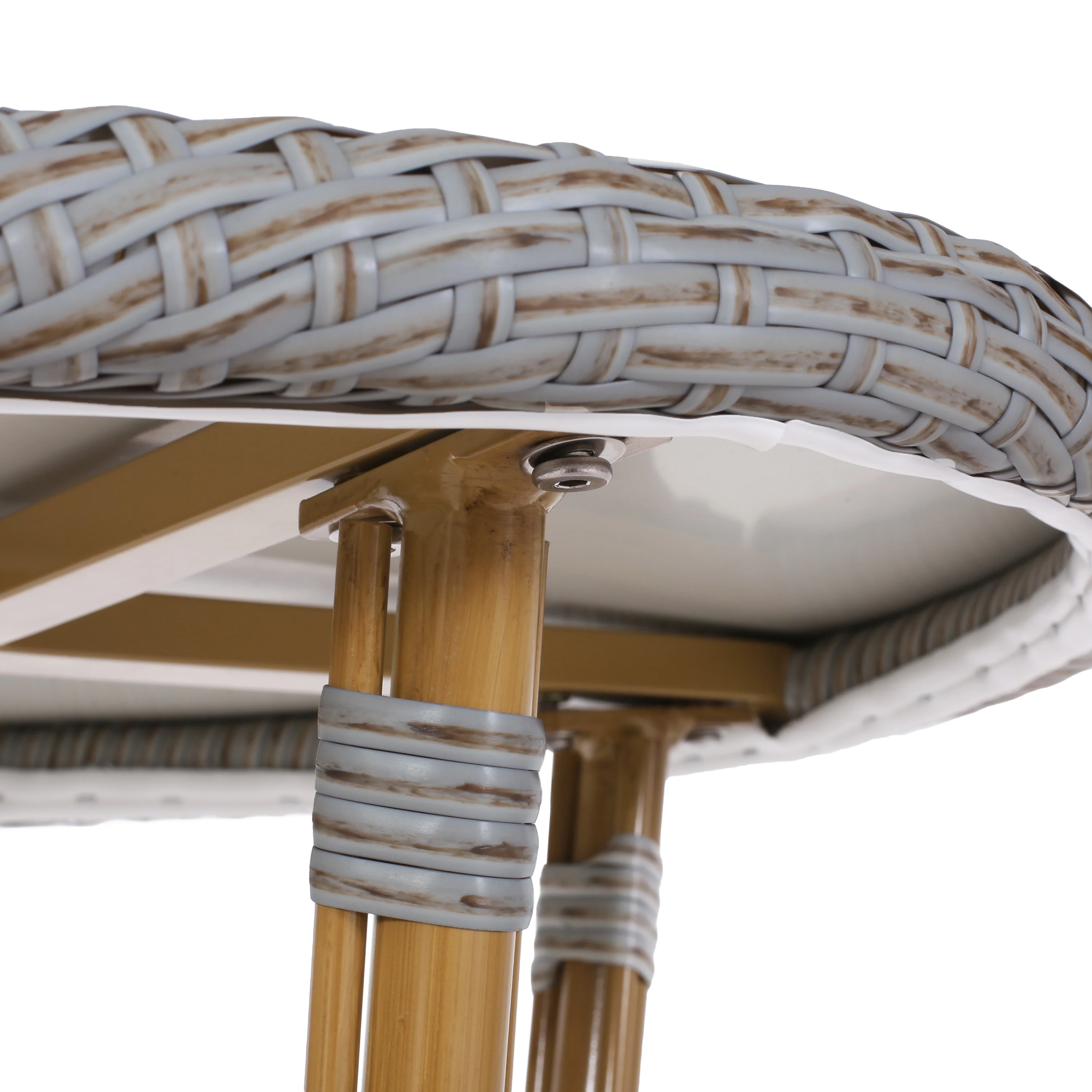 Deshler Outdoor Aluminum French Bistro Table - furnishings
