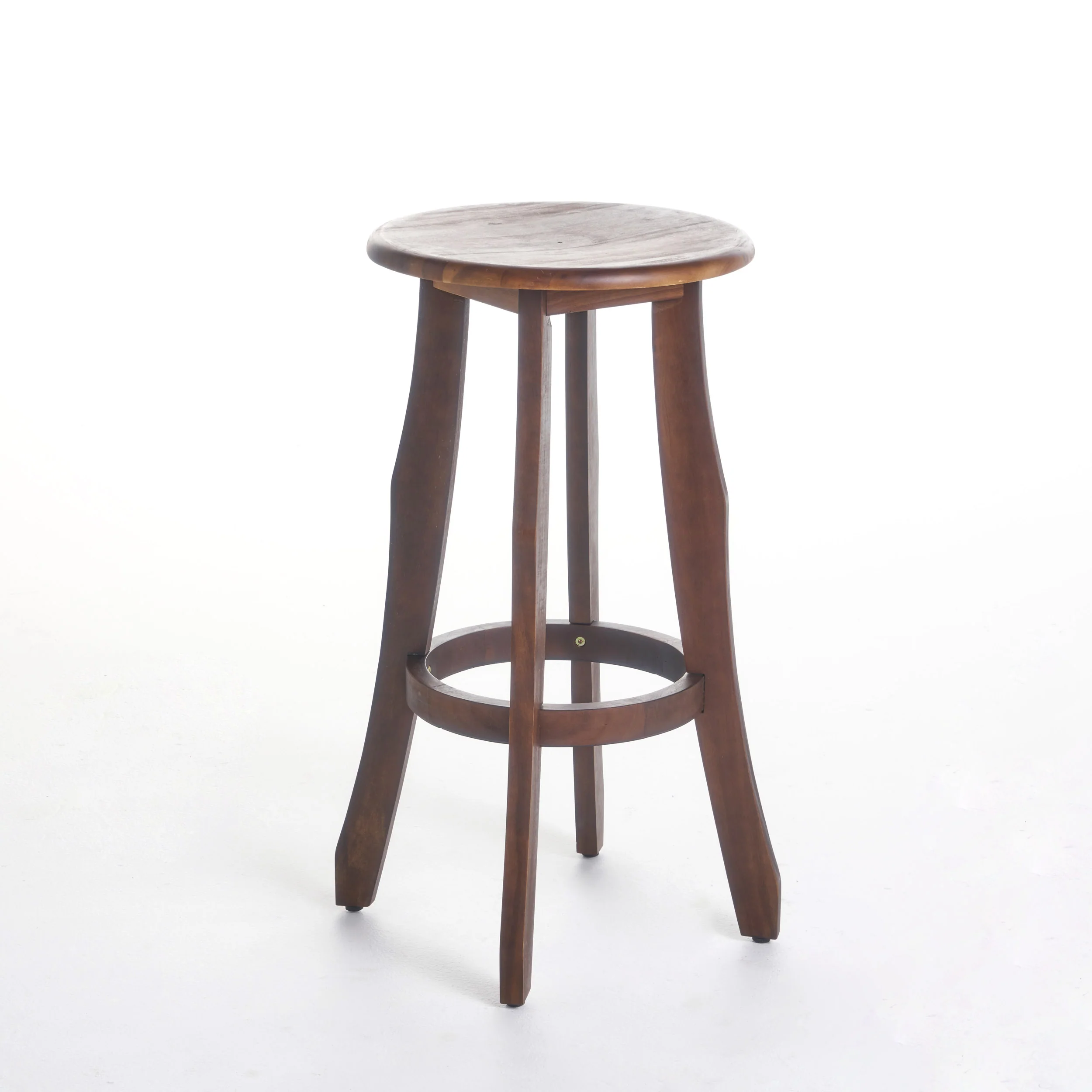 Primrose 30-Inch Outdoor Dark Brown Finished Acacia Wood Barstools - furnishings