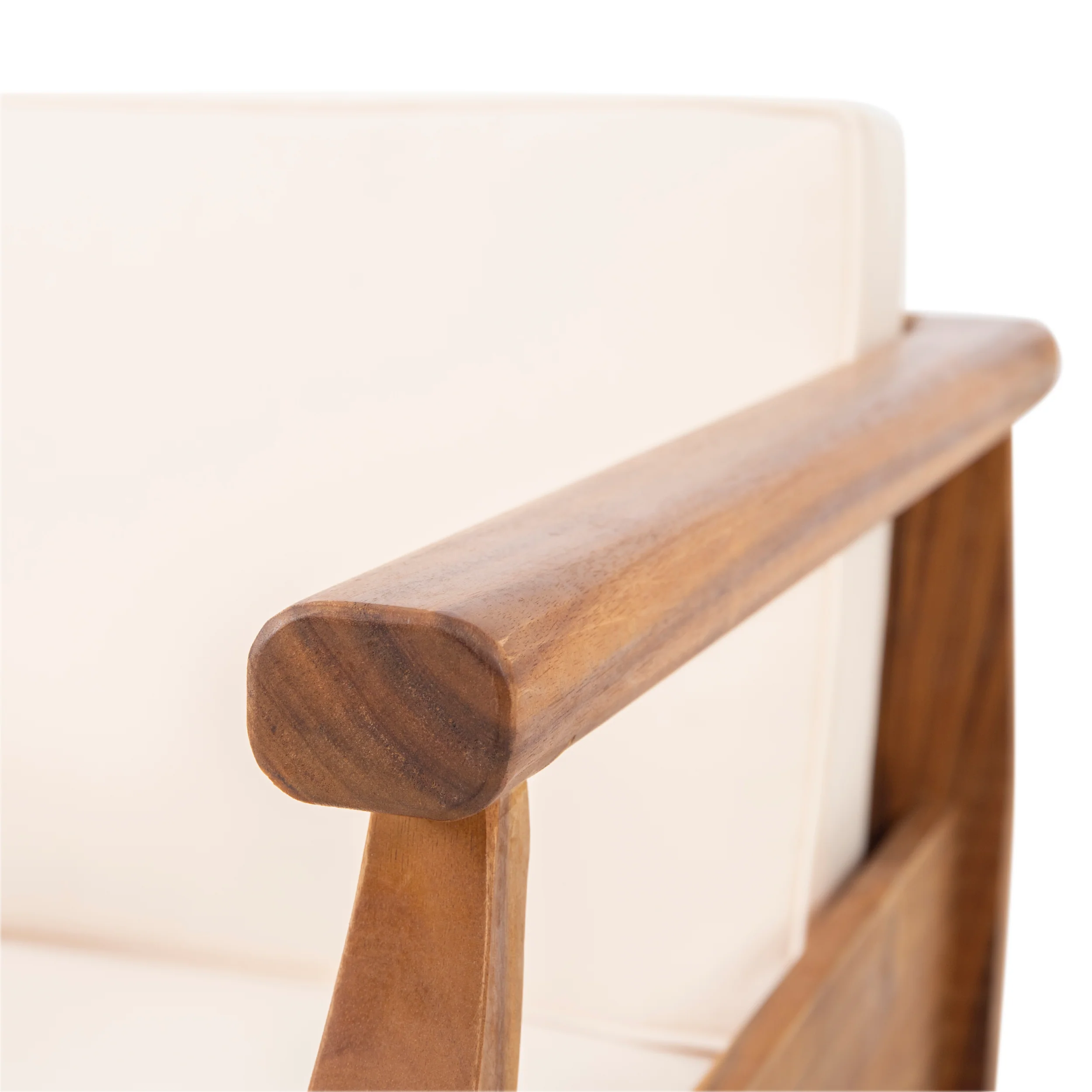 Bianca Outdoor Acacia Wood Club Chairs with Cushions - furnishings