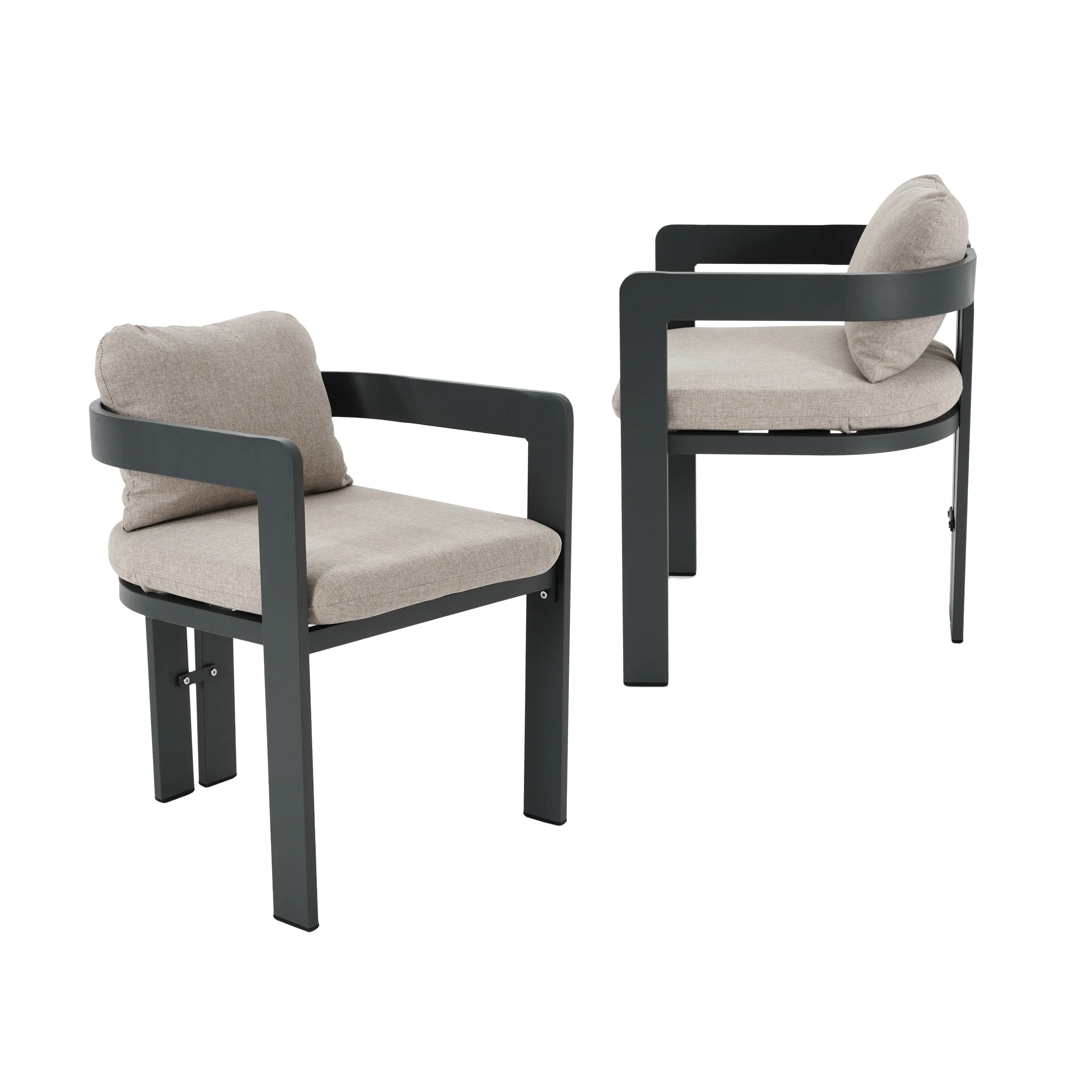 Quentinn Outdoor Patio Dining Chairs with Cushion, Set of 2 - furnishings