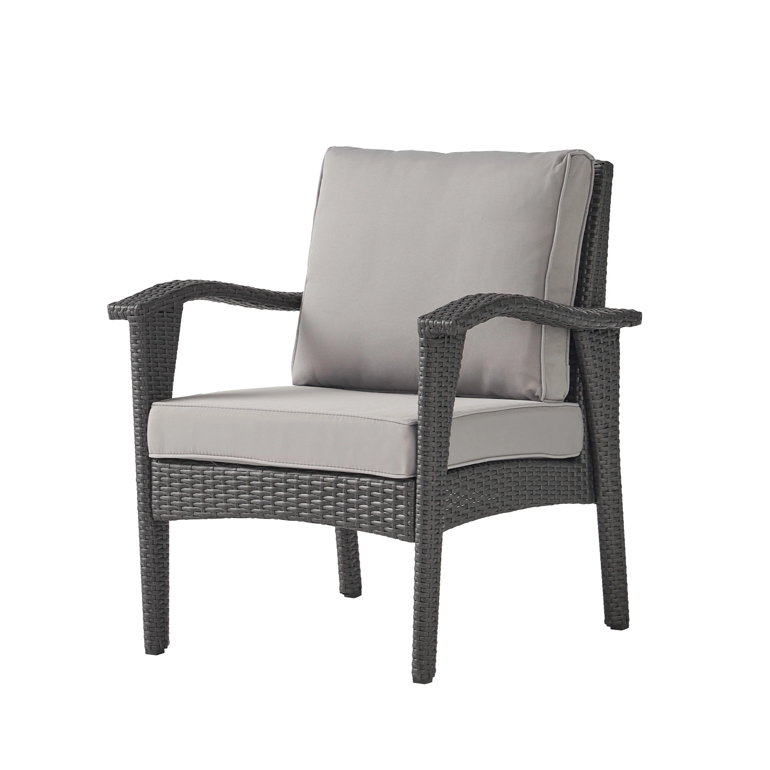 Maui Outdoor 5-piece Grey Wicker Seating Set with Cushions - furnishings