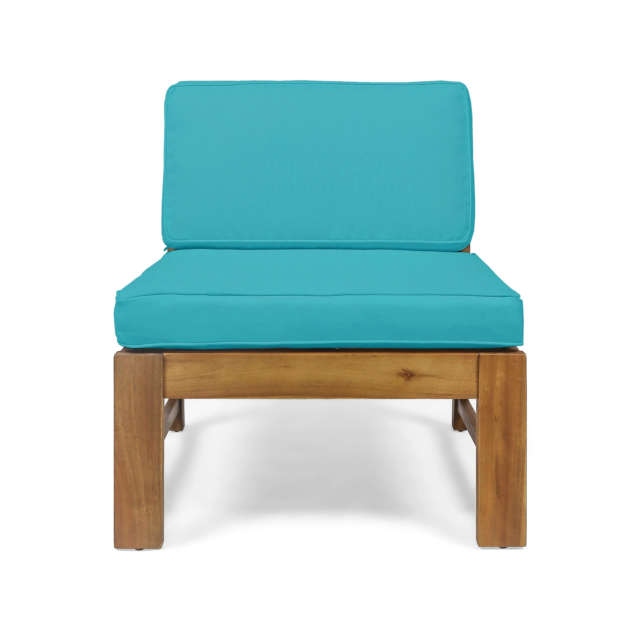 Makayla Ana Outdoor 3 Seater Acacia Wood Sofa Sectional with Cushions - furnishings