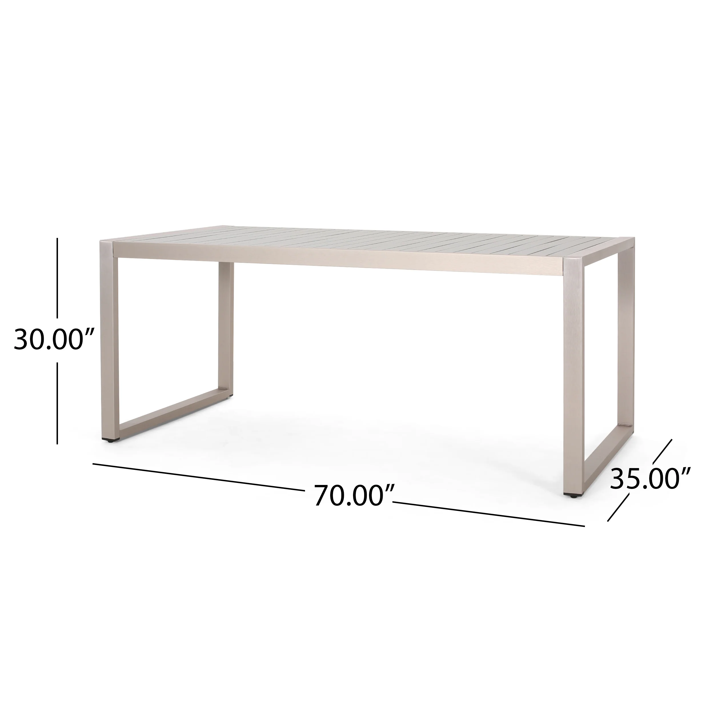 Nealie Outdoor Aluminum Dining Table - furnishings