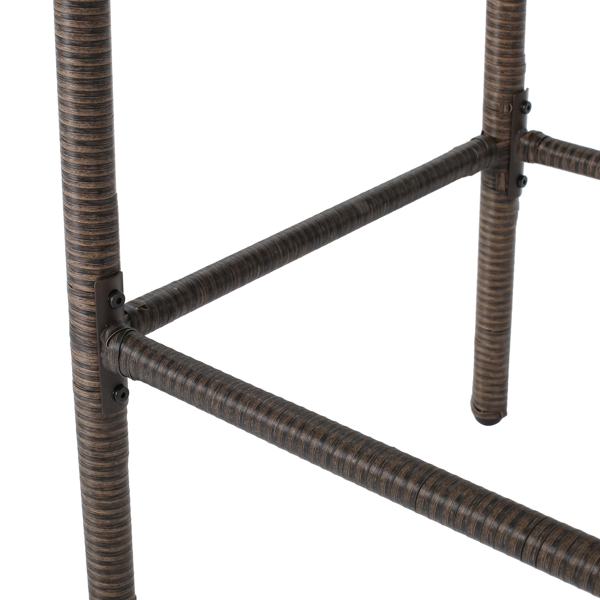 Conquista 30-Inch Outdoor Mix Mocha Wicker Barstool - furnishings