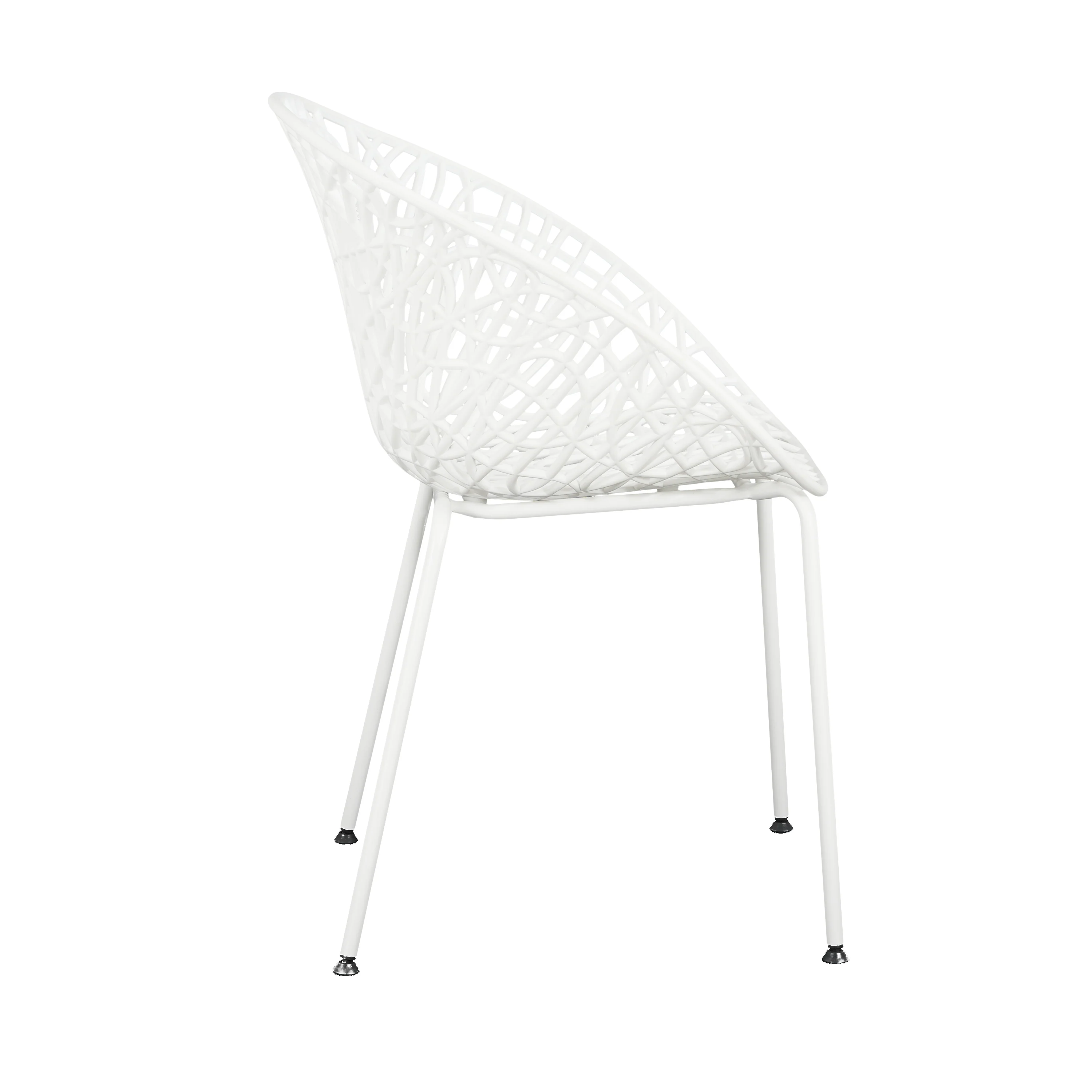 Dahliae Outdoor Patio Dining Chairs, Iron & Plastic, Set of 2 - furnishings