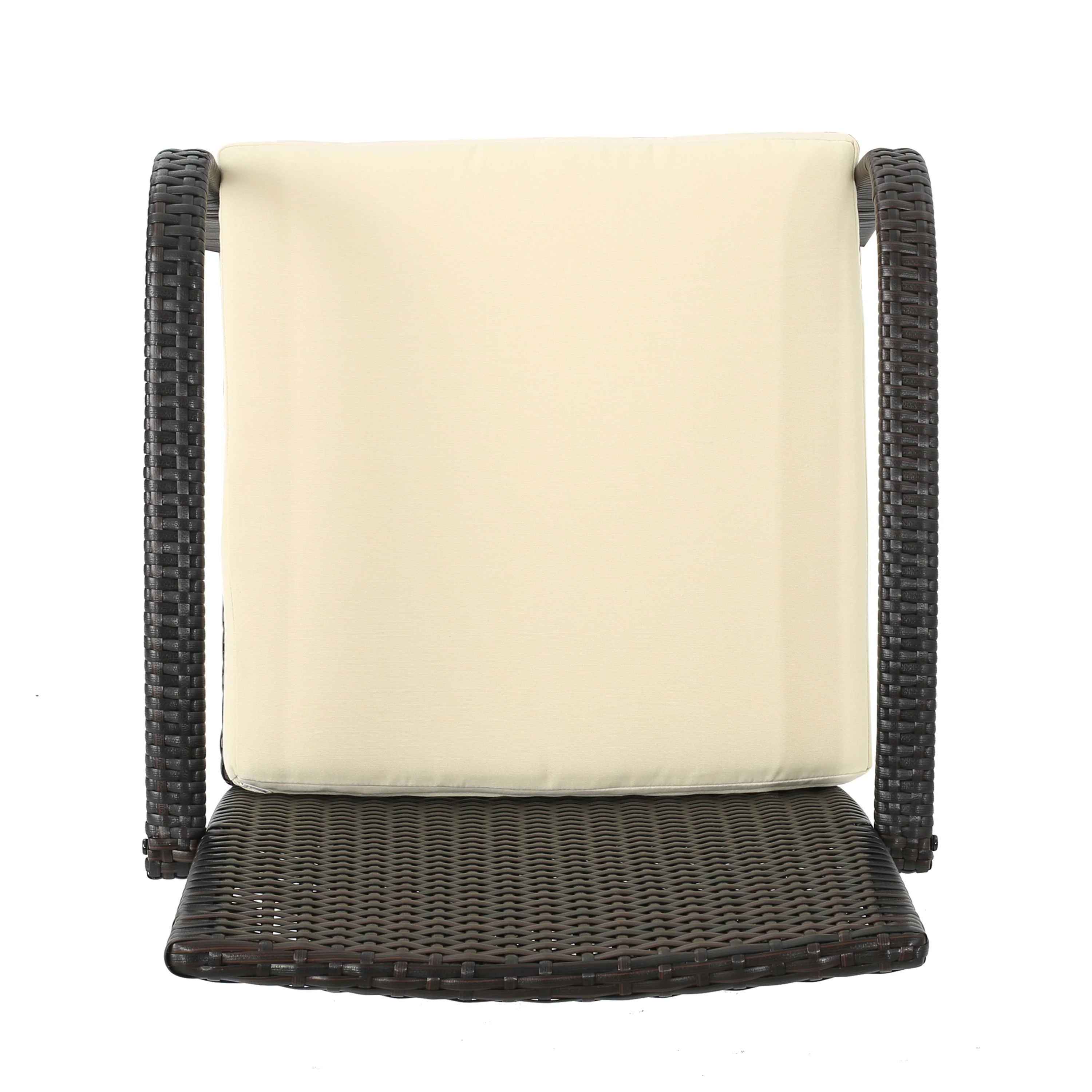 Carmela Outdoor Multibrown PE Wicker Dining Chairs (Set of 2) - furnishings