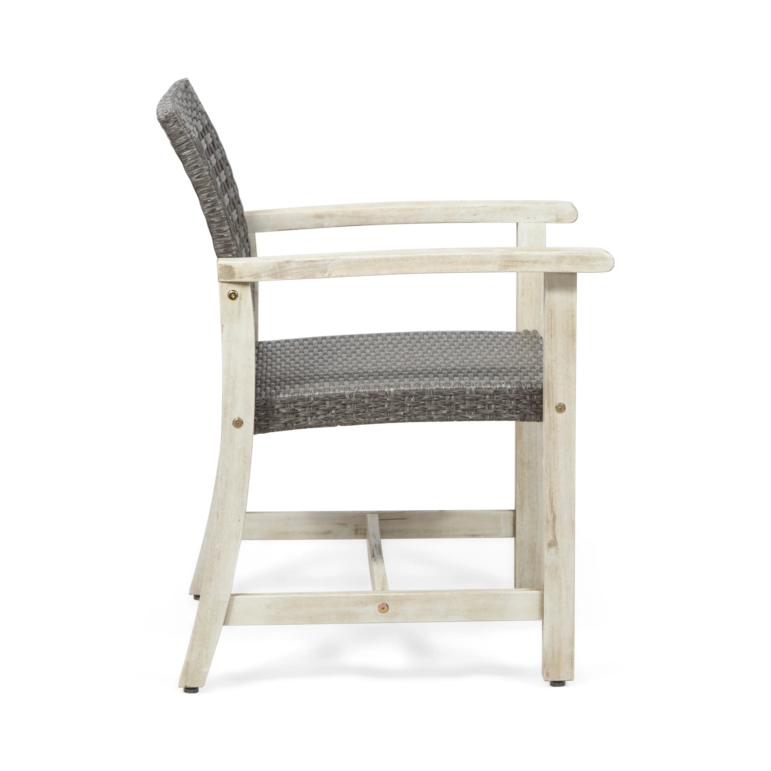 Alyssa Outdoor Acacia Wood and Wicker Dining Chair (Set of 2) - furnishings