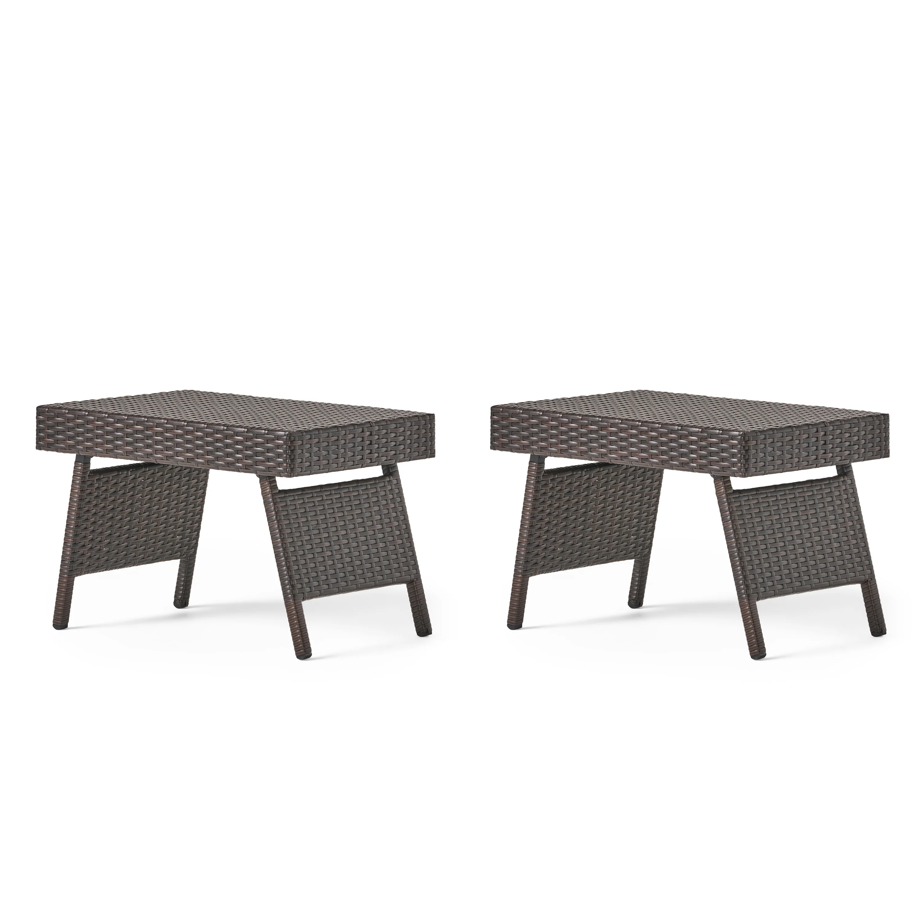 Olivia Outdoor Wicker Folding Side Table - furnishings