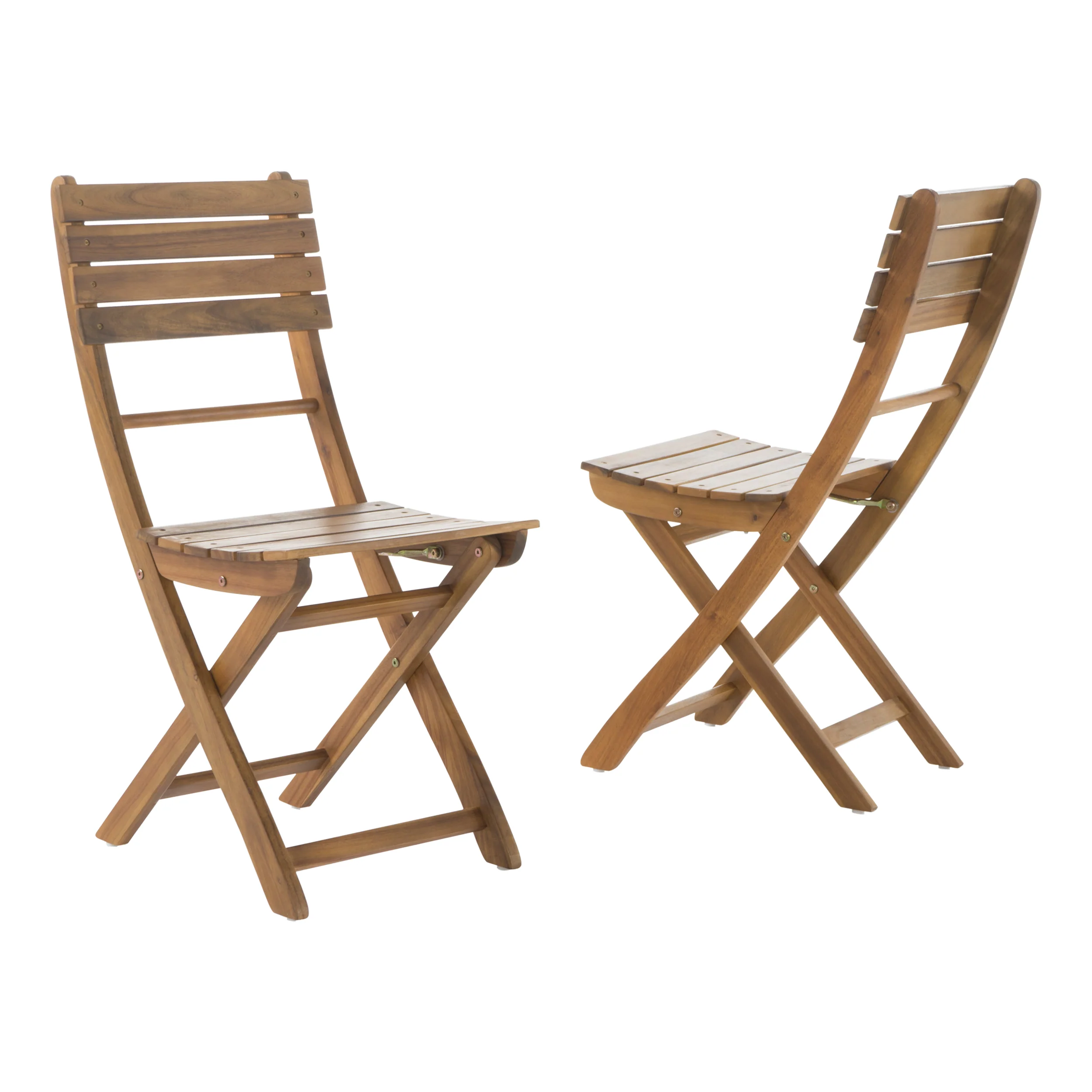 Vicaro Outdoor Natural Finish Acacia Wood Foldable Dining Chairs (Set of 2) - furnishings
