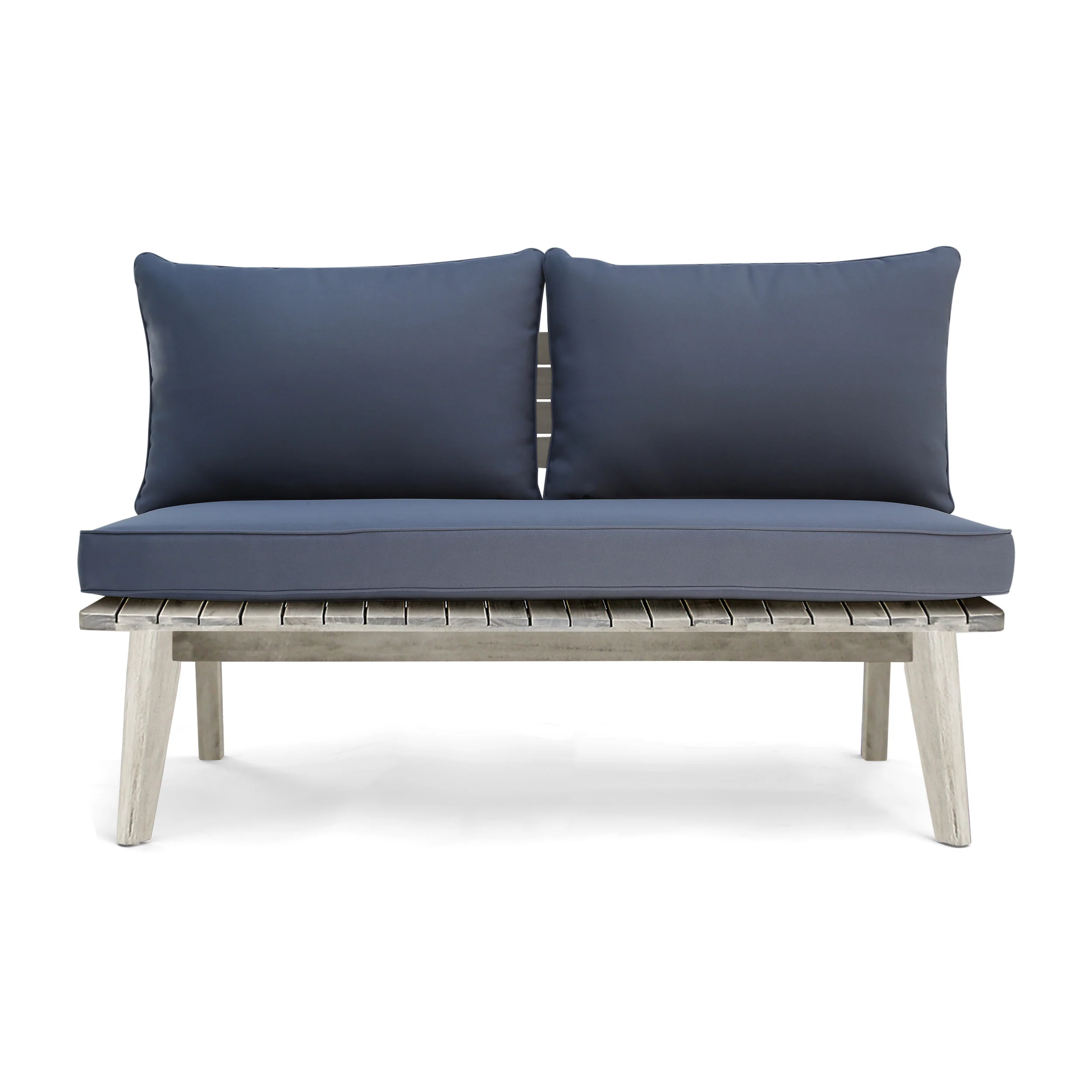 Boyle Outdoor Acacia Wood Loveseat - furnishings