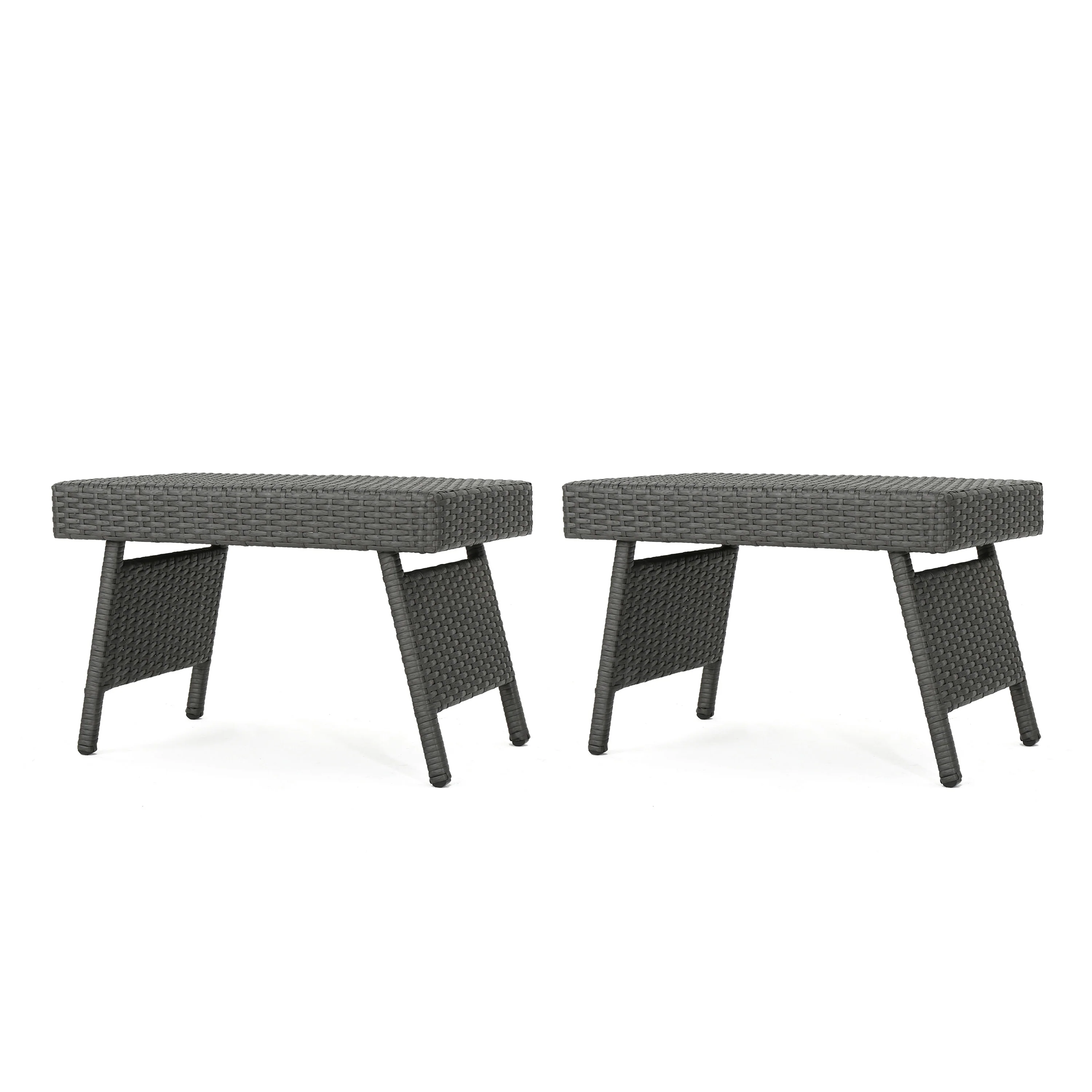 Olivia Outdoor Wicker Folding Side Table - furnishings