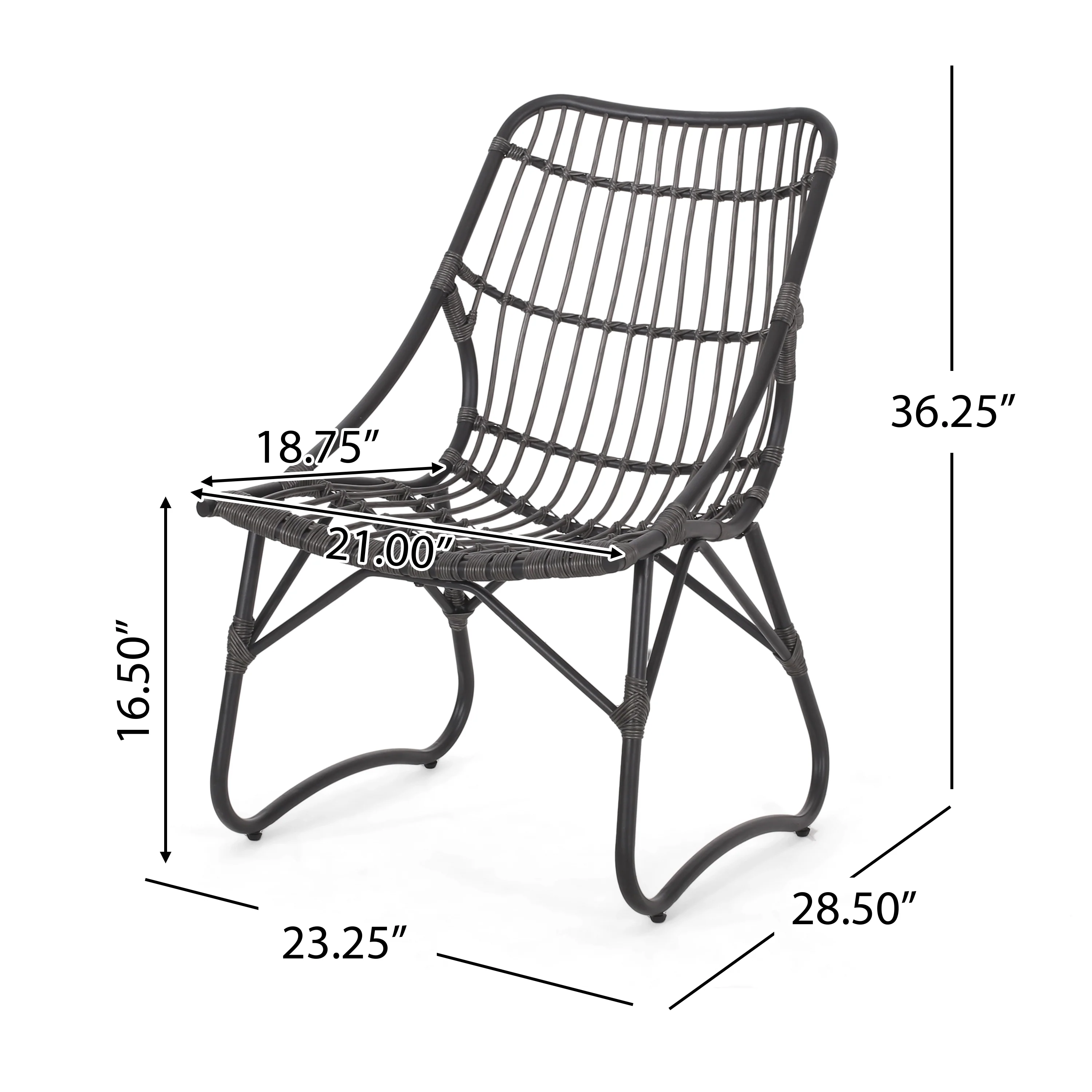 Benfield Outdoor Wicker Accent Chairs, Set of 2 - furnishings