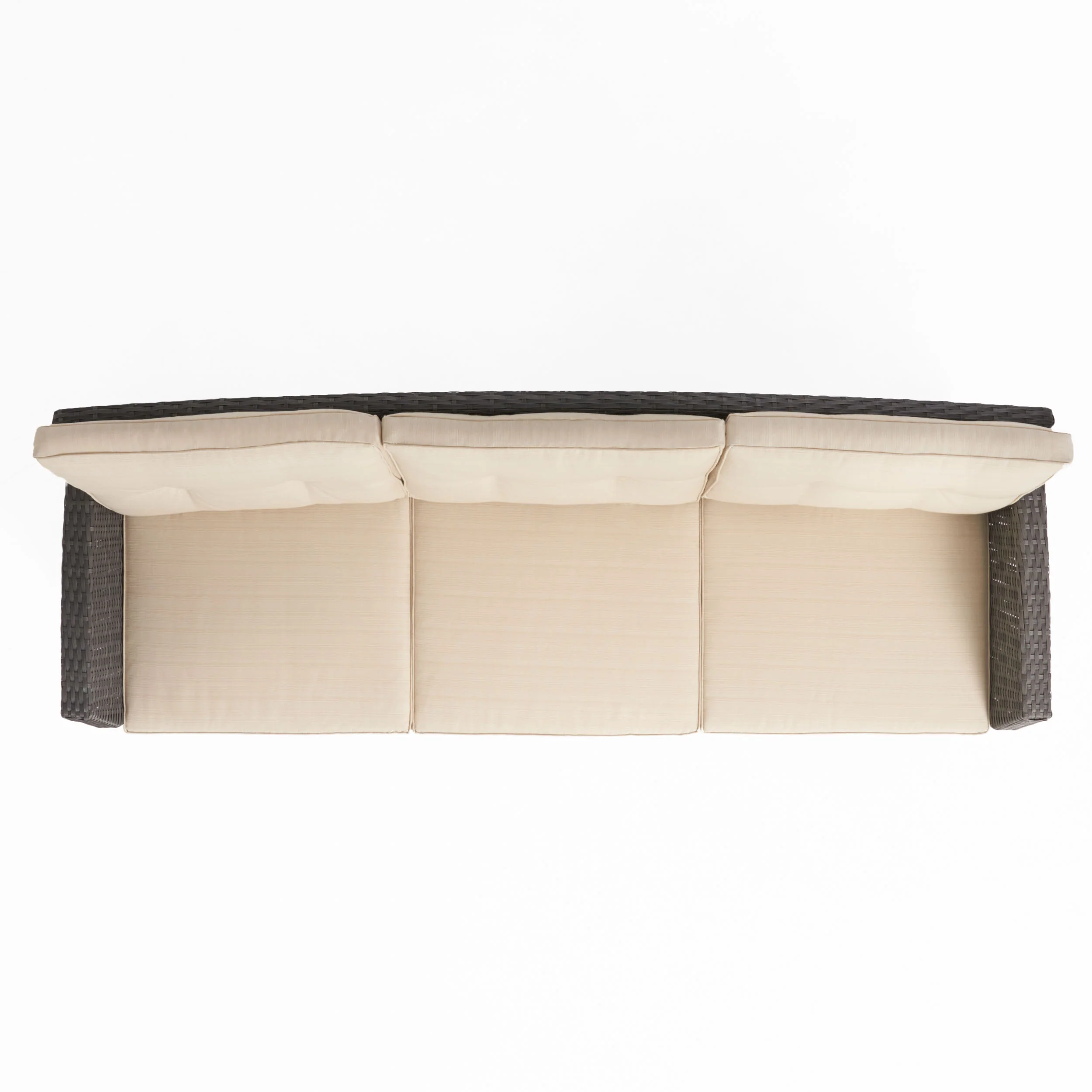 Amigo Outdoor 3 Seater Wicker Sofa - furnishings