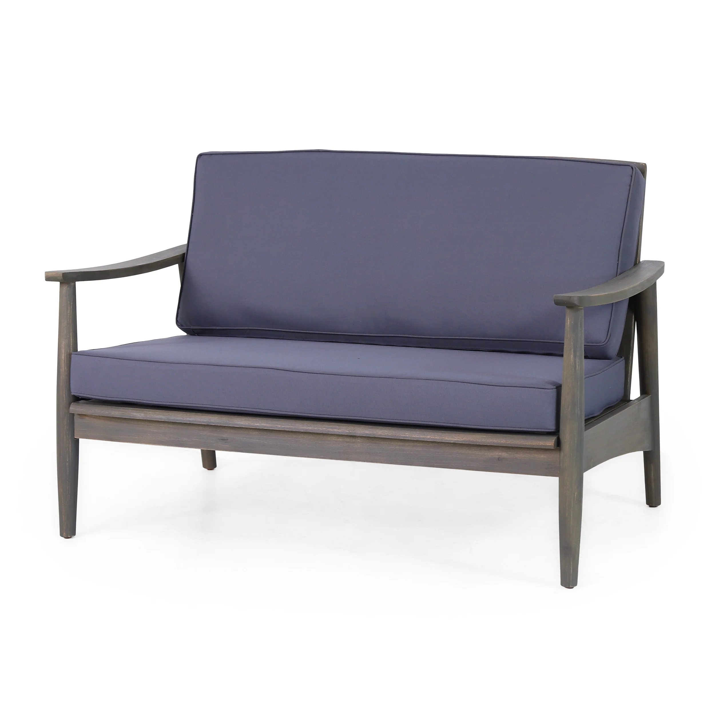Emmry Outdoor Acacia Wood Loveseat Set with Coffee Table - furnishings