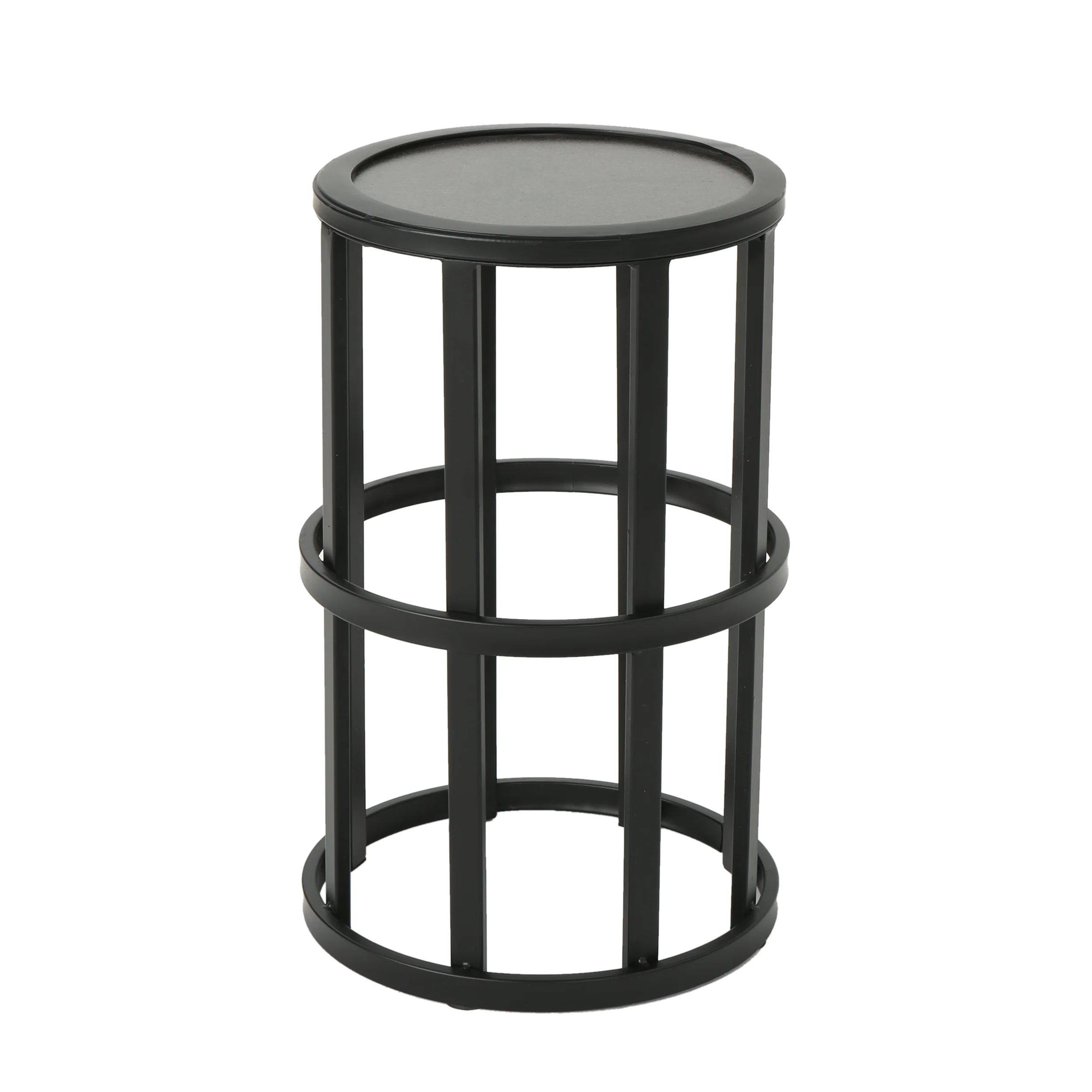 Truda Outdoor 11 Inch Grey Finish Ceramic Tile Side Table - furnishings