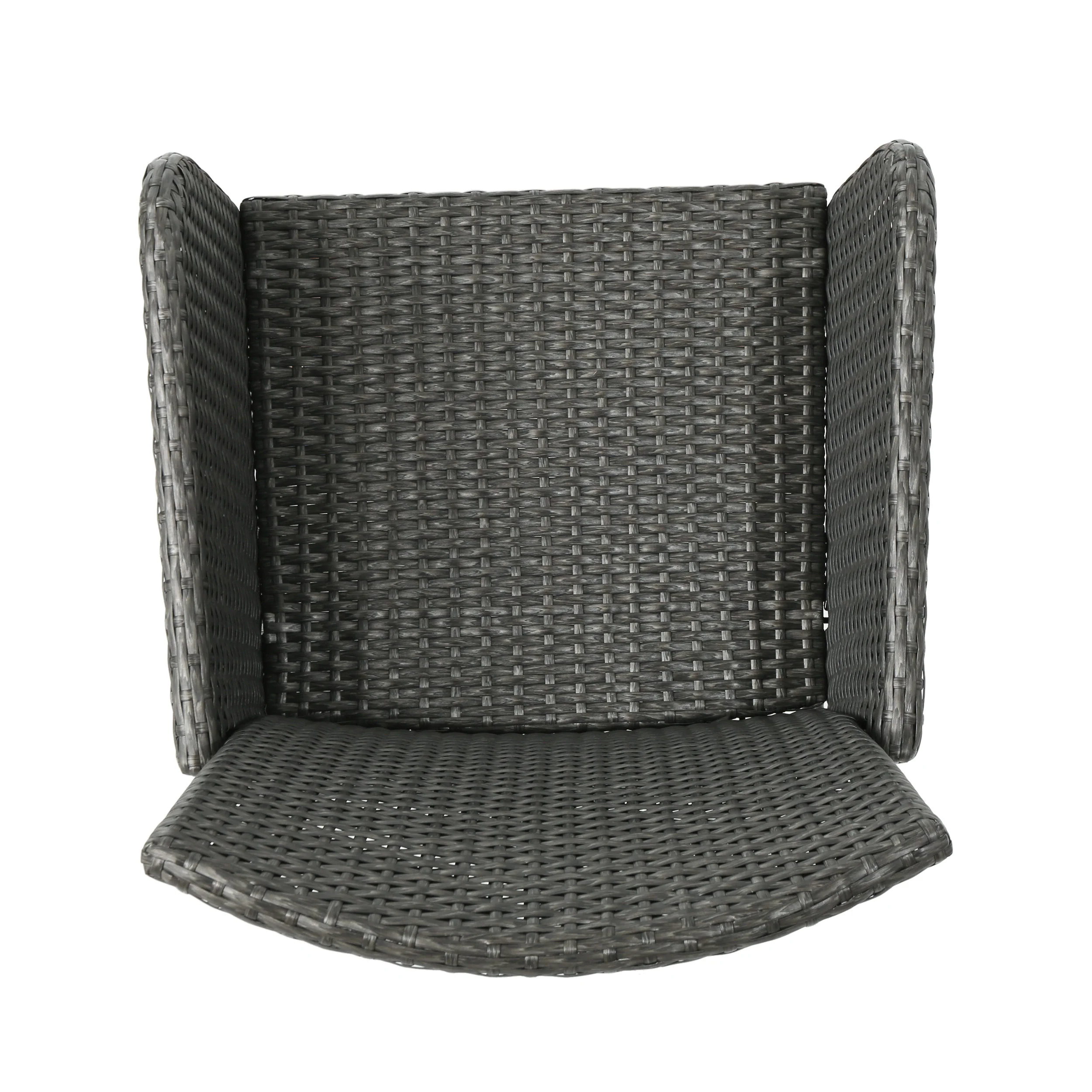 Daisy Outdoor 38-Inch Gray Wicker Barstool (set of 2) - furnishings
