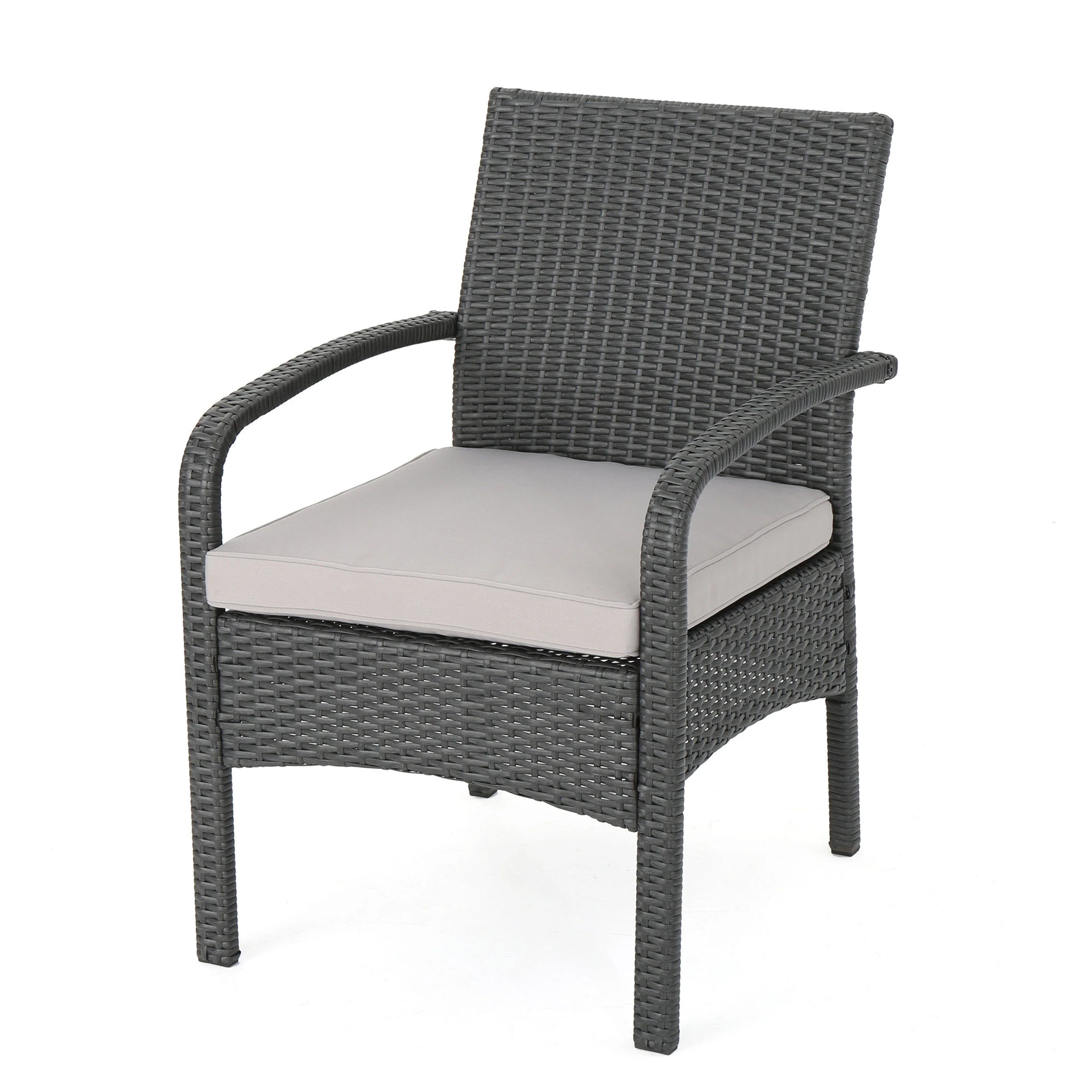 Meroy Patio Fire Pit Set, 4-Seater with Club Chairs, Wicker with Outdoor Cushions - furnishings