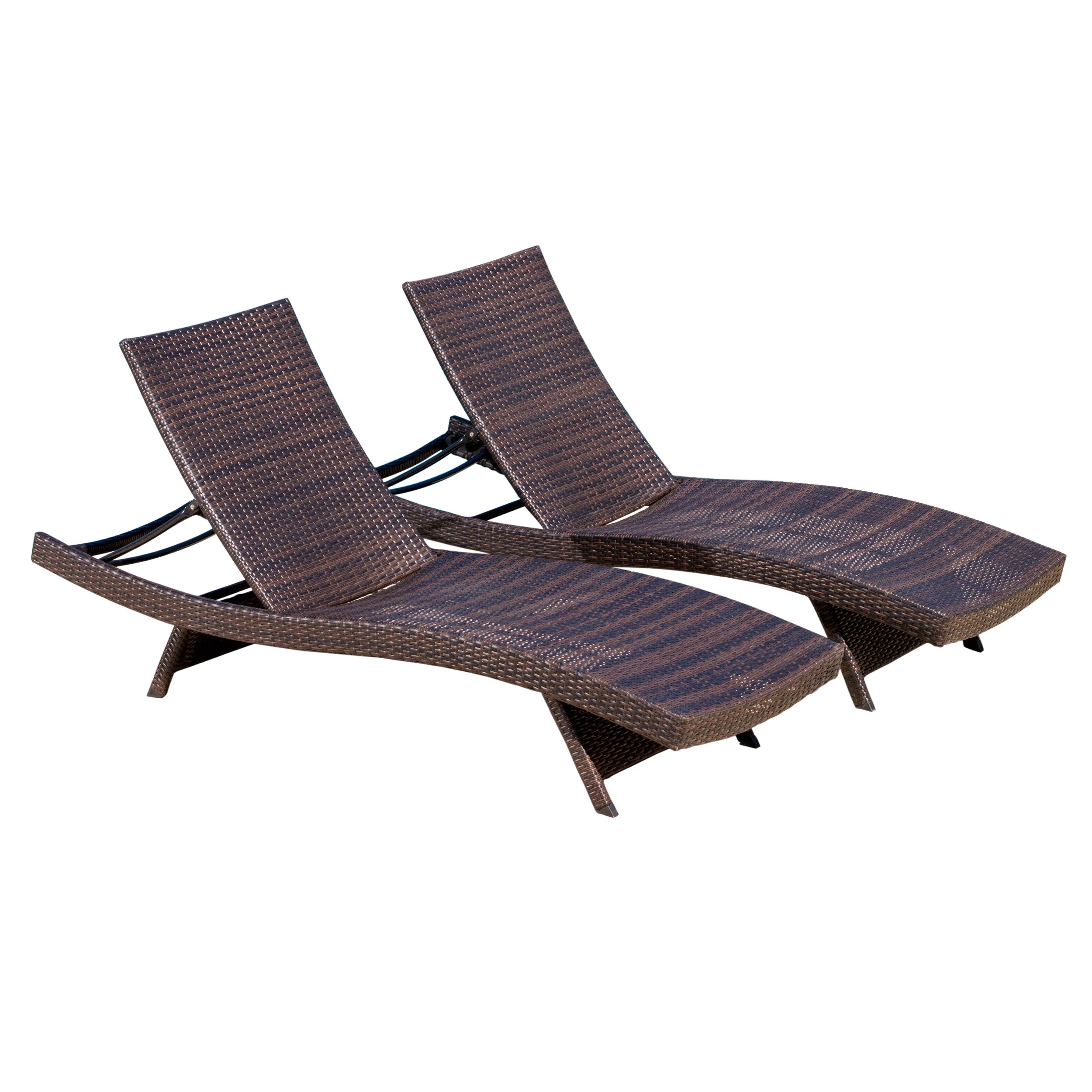 Lakeport Outdoor Adjustable Chaise Lounge Chair, Set Of 2 - furnishings