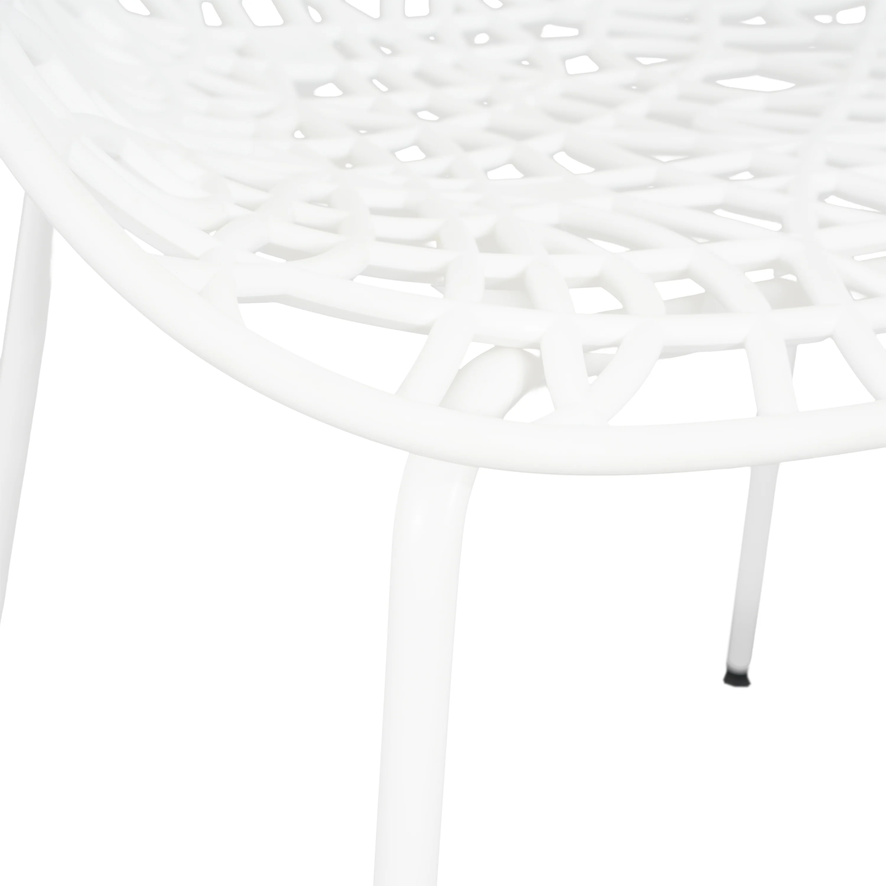 Dahliae Outdoor Patio Dining Chairs, Iron & Plastic, Set of 2 - furnishings