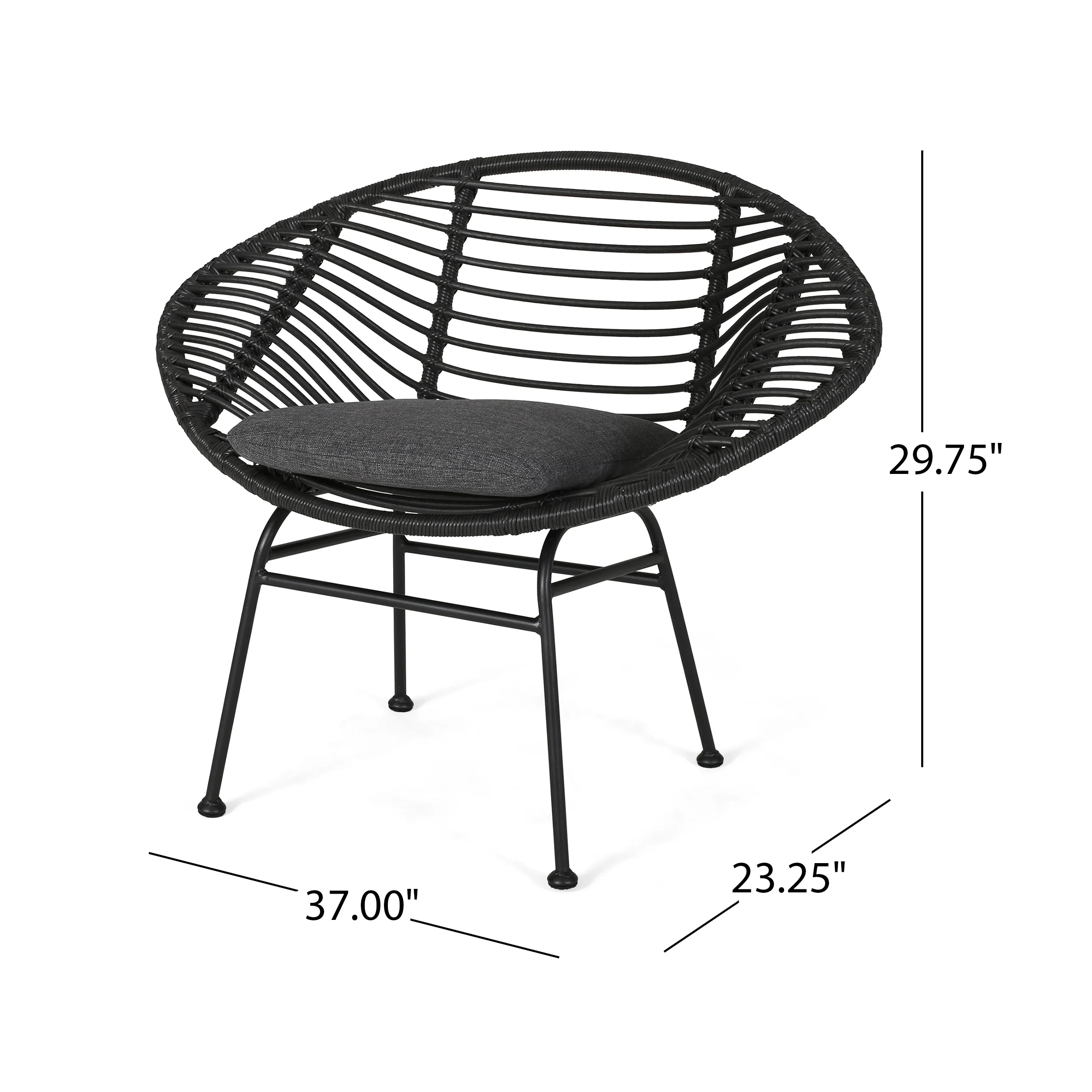 Isabel Outdoor Faux Wicker 2 Seater Chat Set with Tempered Glass Table - furnishings
