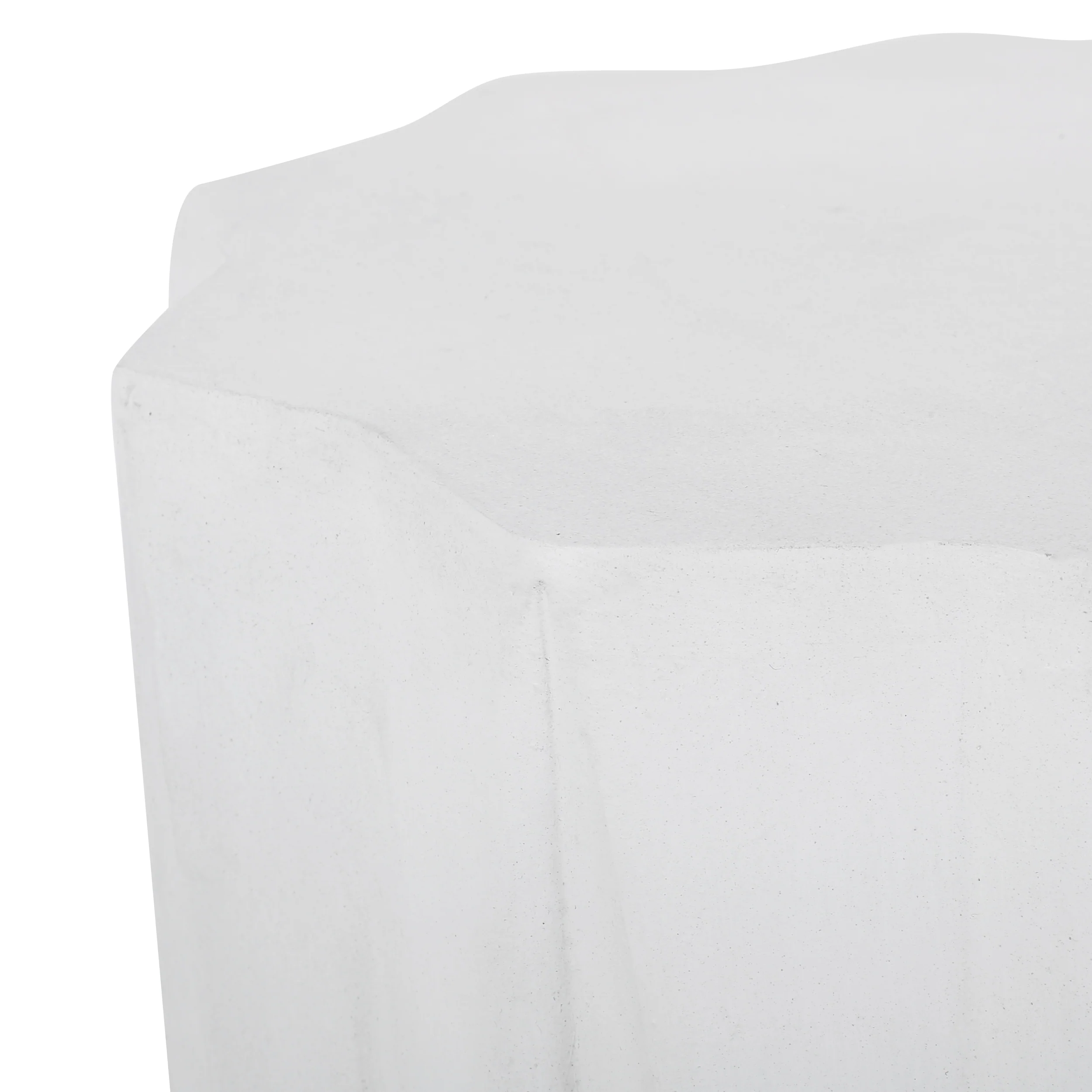 Cayce Outdoor Lightweight Concrete Side Table, Antique White - furnishings