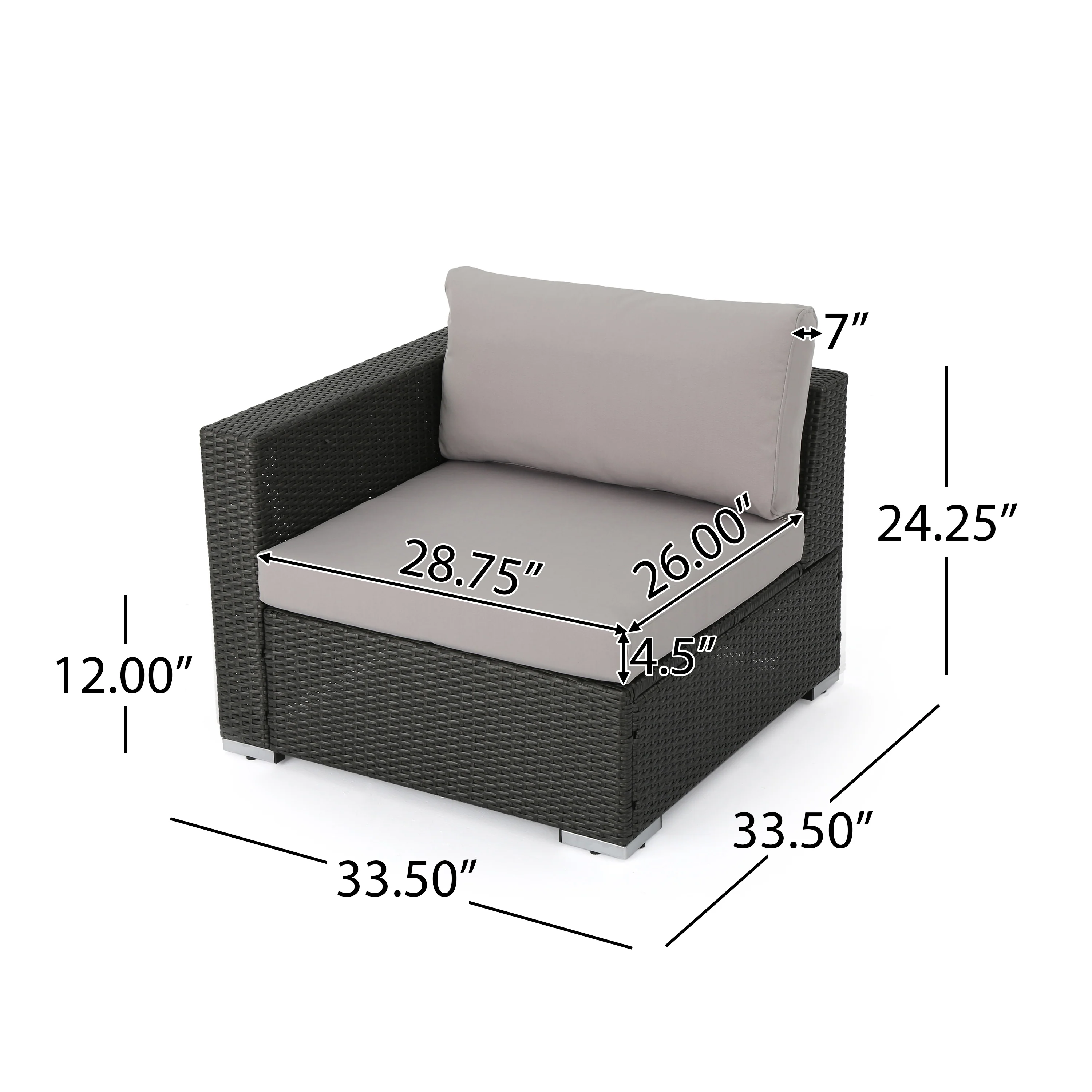 Francisco 9pc Outdoor Wicker Sectional Sofa Set w/ Cushions - furnishings